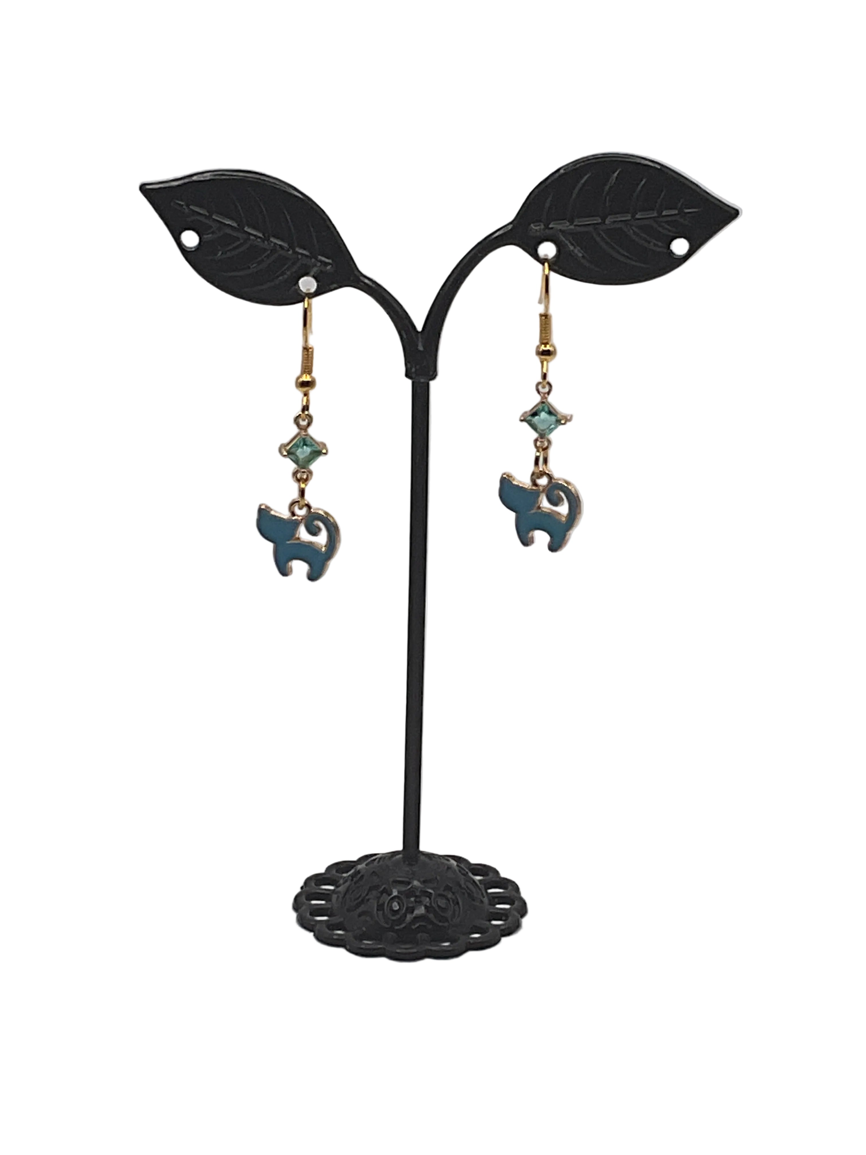 Kitties,Crosses  and Crystal  Earrings