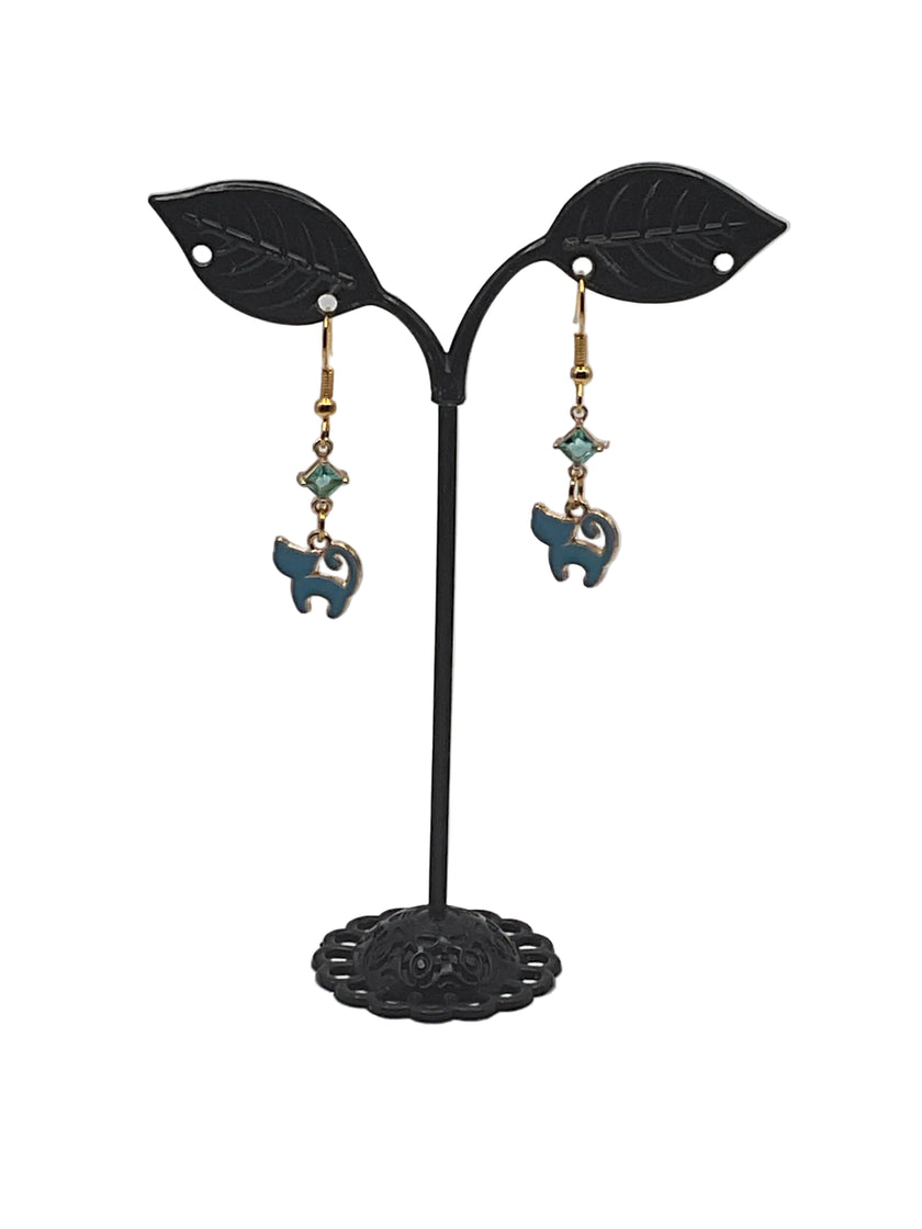 Kitties,Crosses  and Crystal  Earrings