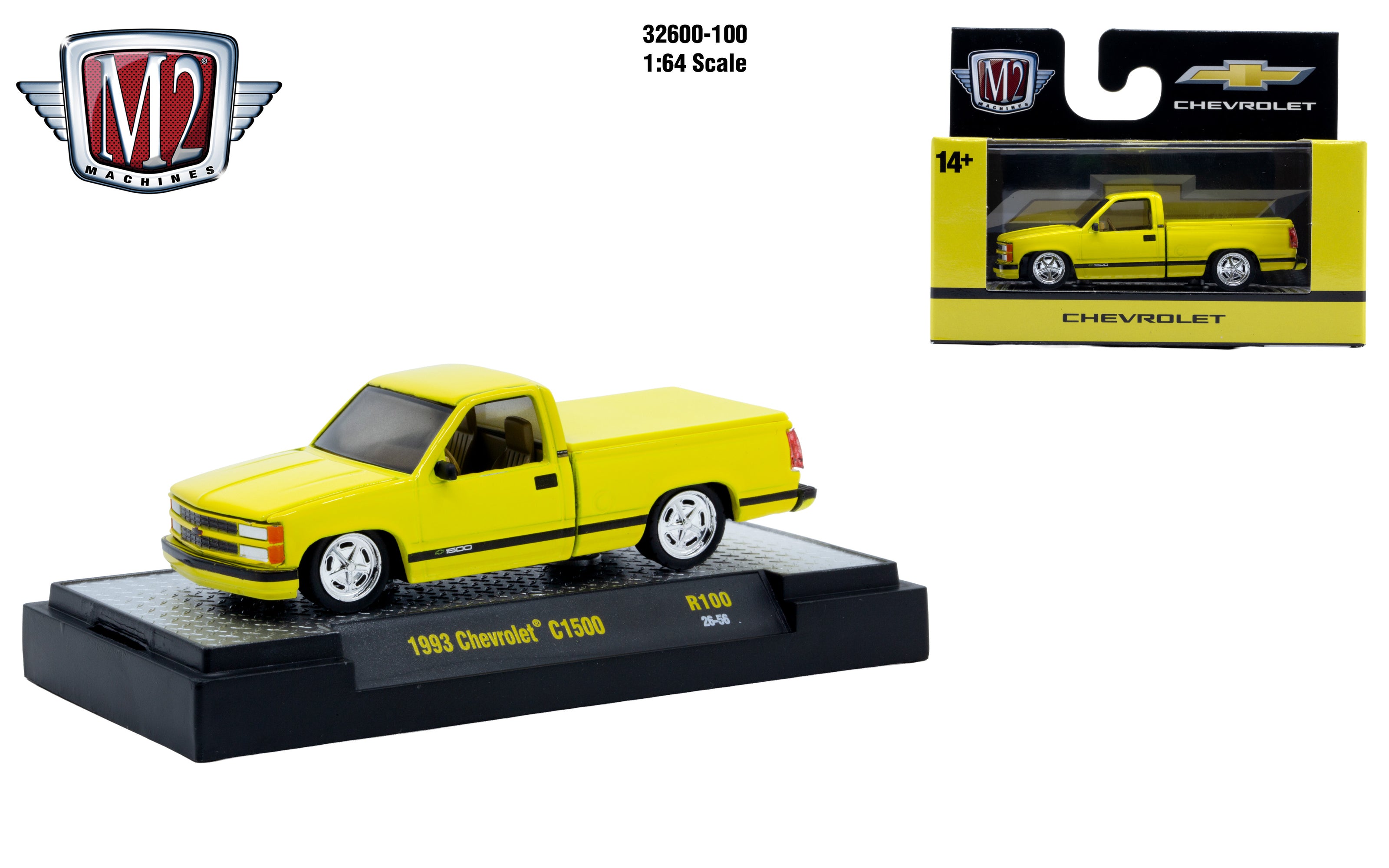 Pre-Order M2 1993 Chevrolet C1500 Diecast Yellow