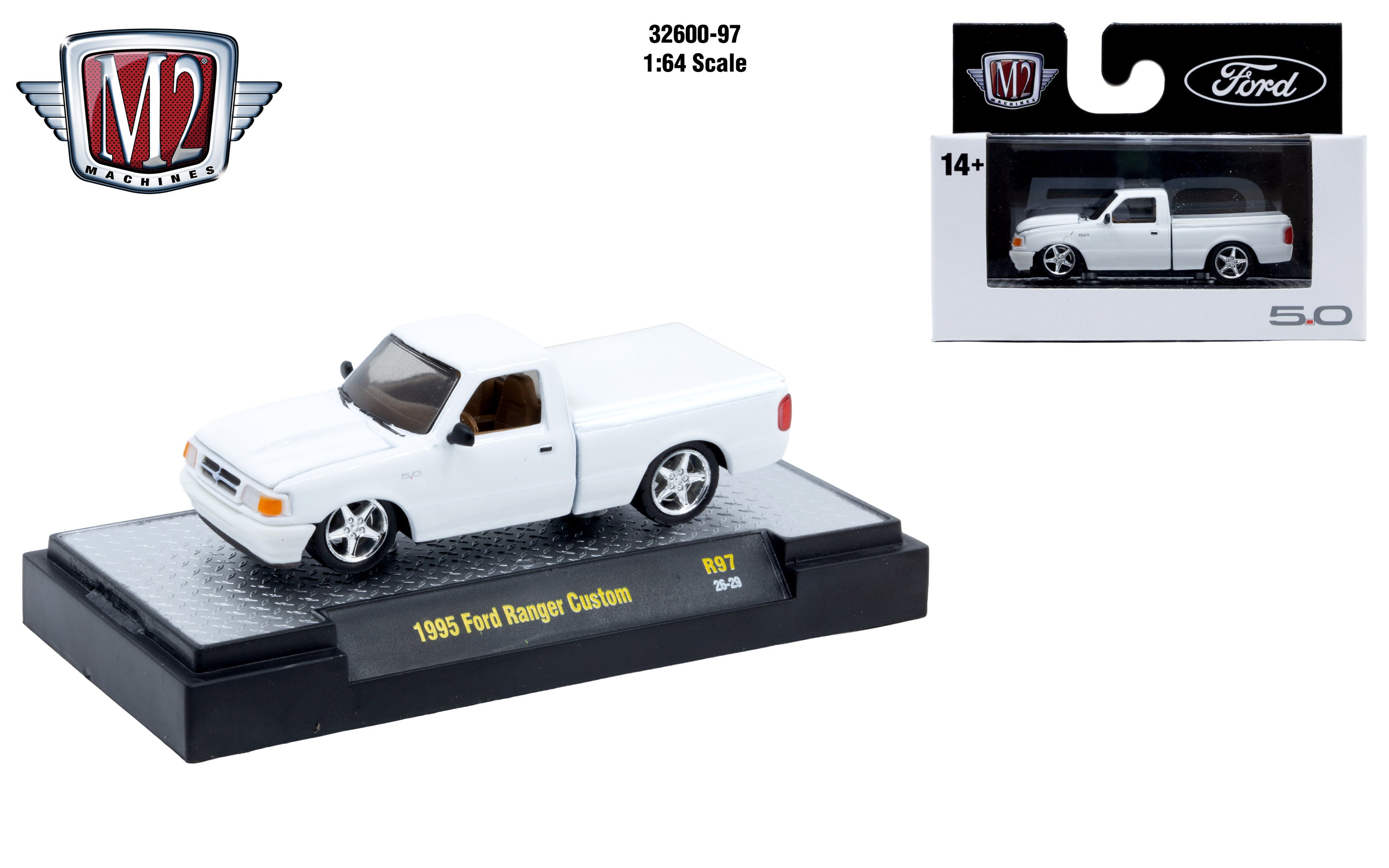 PRE-ORDER M2 32600 Series (32600-97) 1995 Ford Ranger Custom Diecast