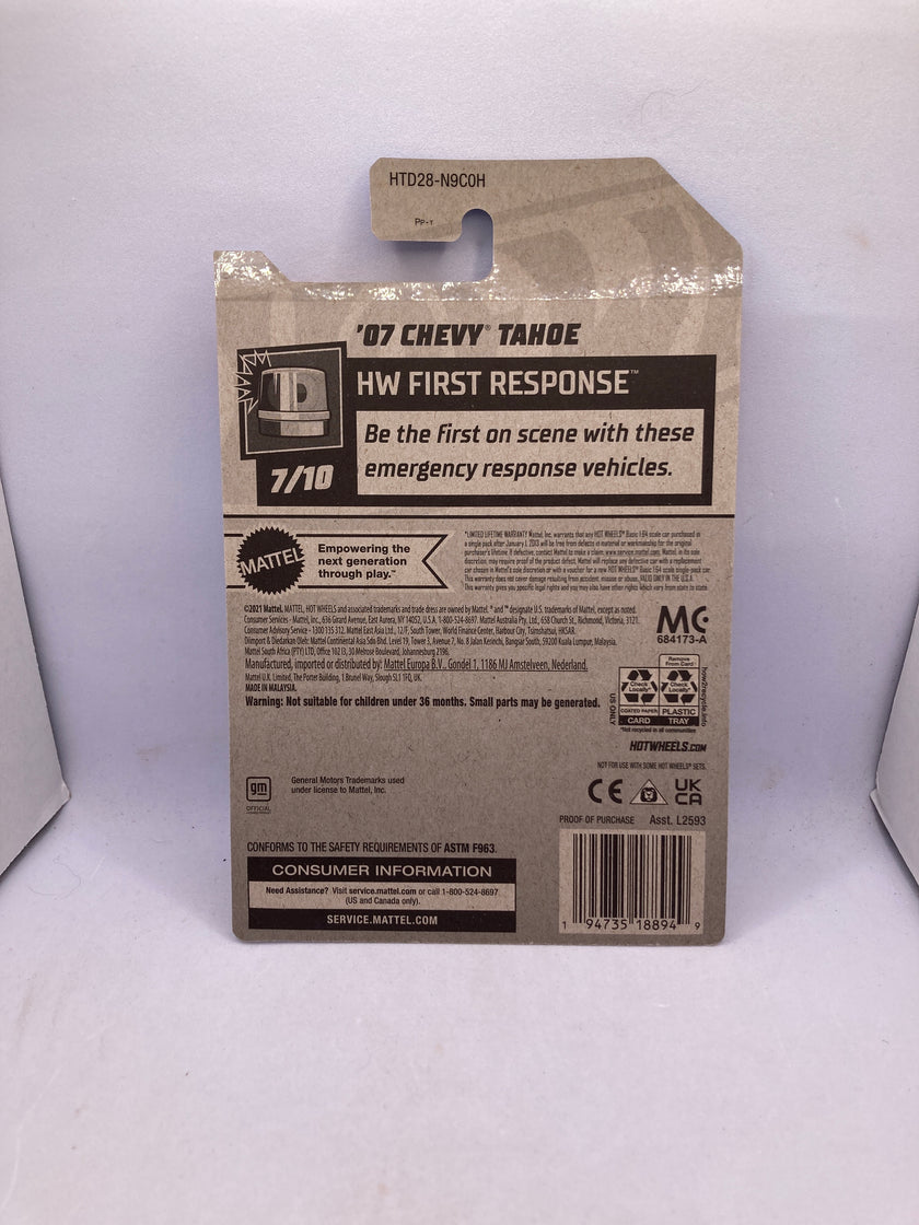 Hot Wheels 07 Chevy Tahoe Diecast