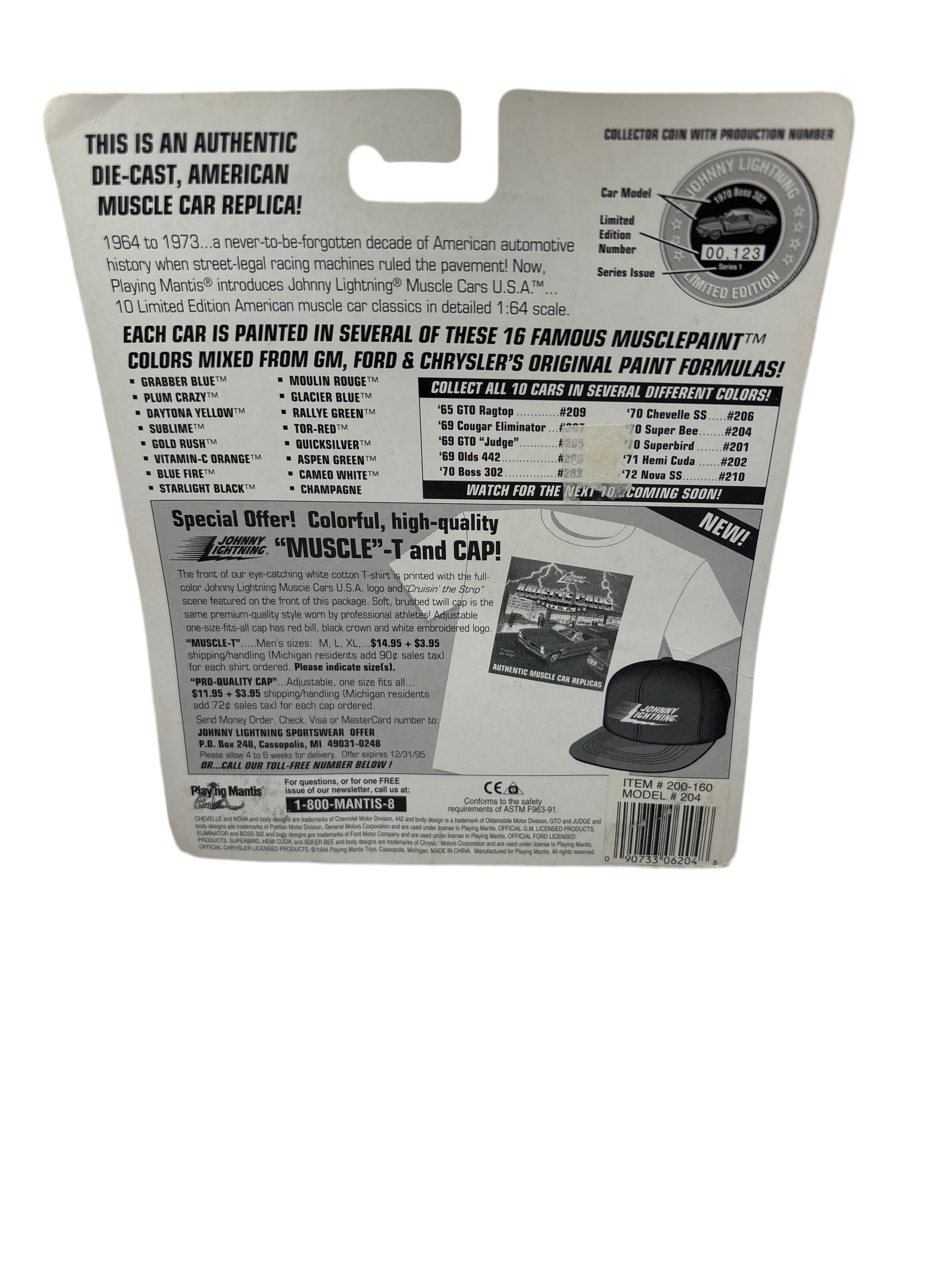 Johnny Lightning 1970 Super Bee Diecast