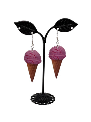 Ice cream cone earrings