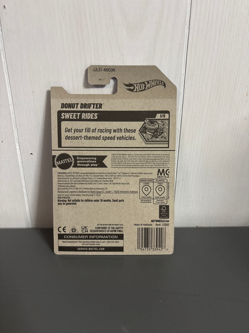 Hot Wheels Donut Drifter Diecast white