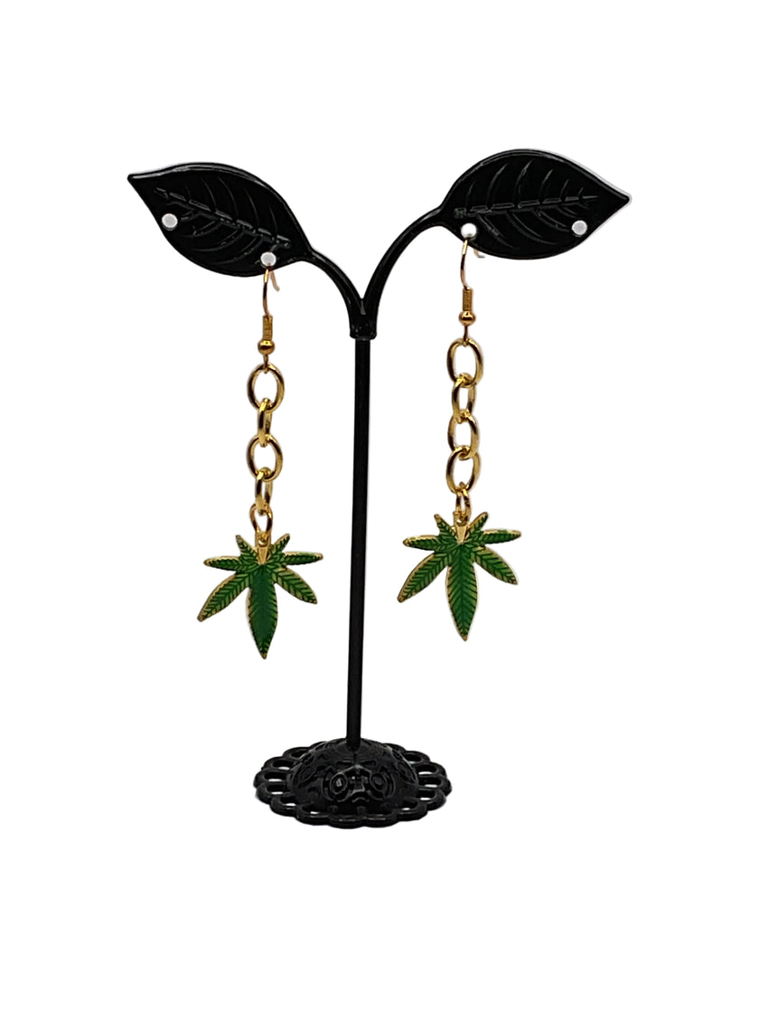 Marijuana Leaf Earrings