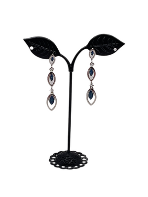 Silver stud/drop earrings