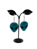 Alien head earrings