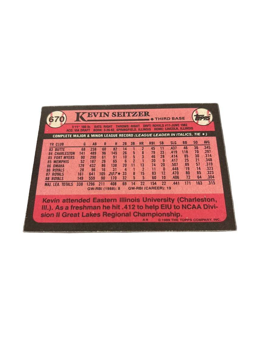 Topps Kevin Seitzer
