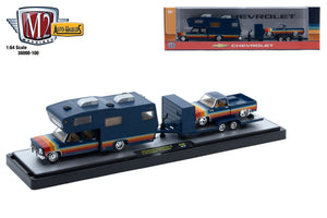 Pre-Order M2 1975 Chevrolet Cheyenne Super 30 & 1978 Chevrolet C10 Silverado Diecast Blue