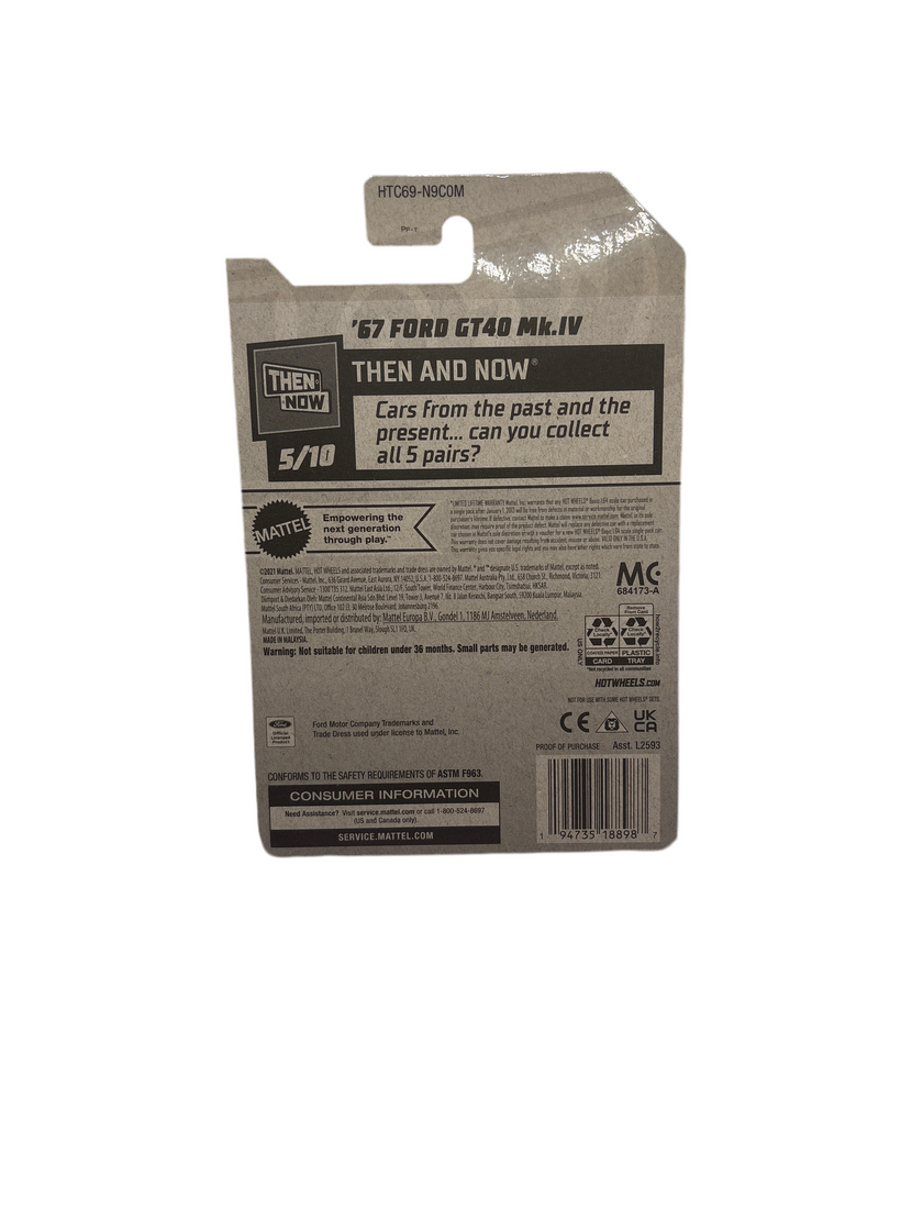 Hot Wheels 67 Ford GT40 MK.IV Diecast green