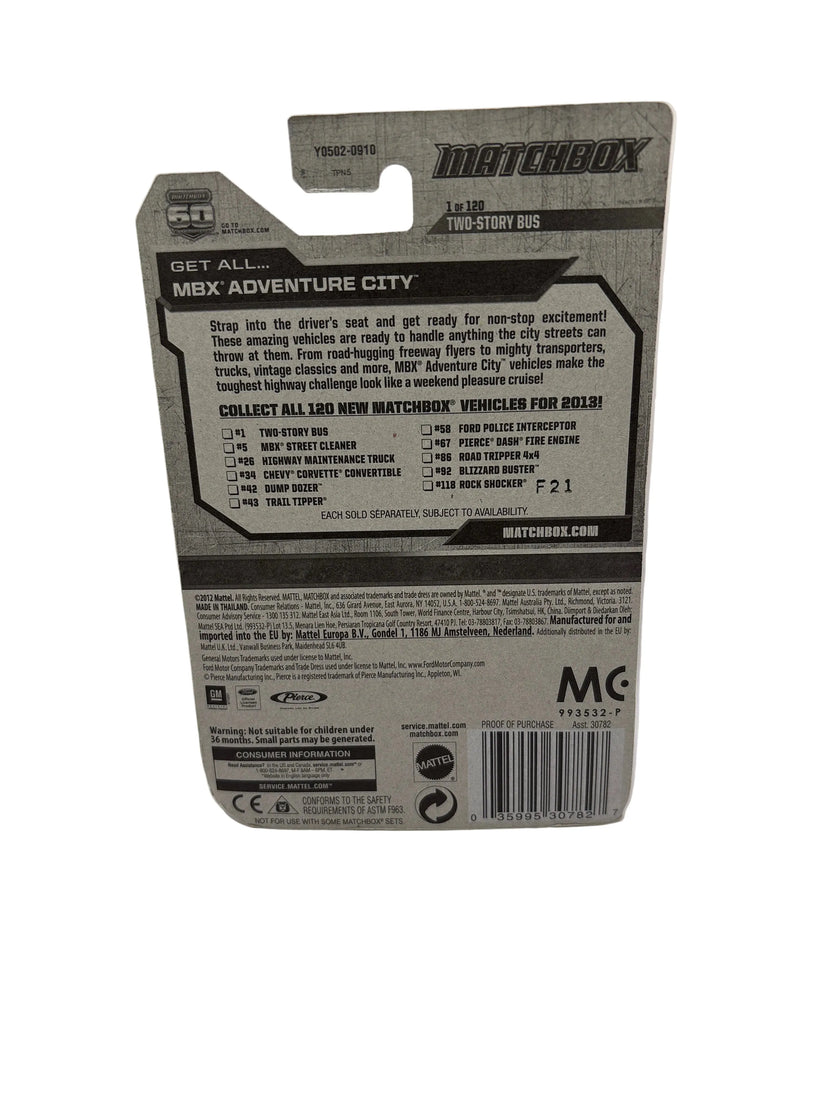 Matchbox Two-Story Bus Diecast