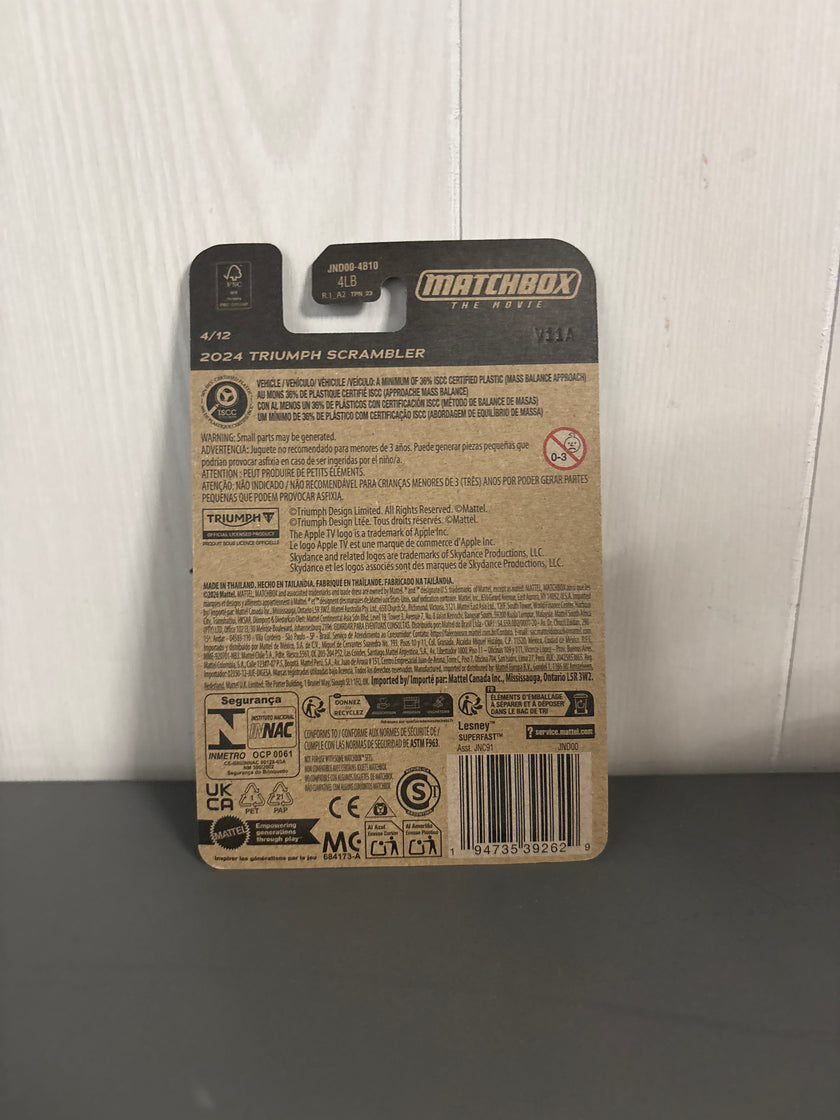 Matchbox 2024 Triumph Scrambler Diecast black