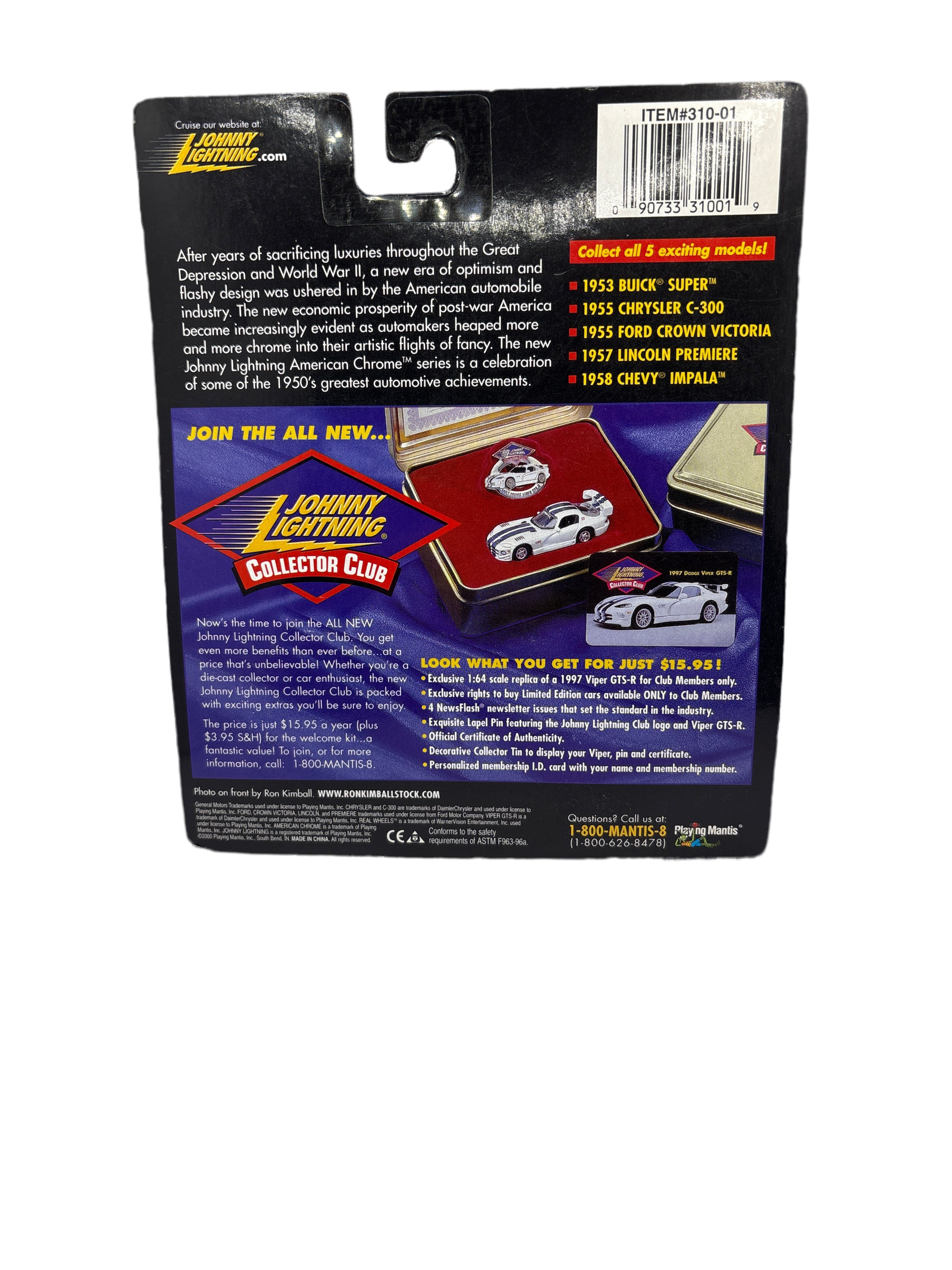 Johnny Lightning 1957 Lincoln Premiere Diecast