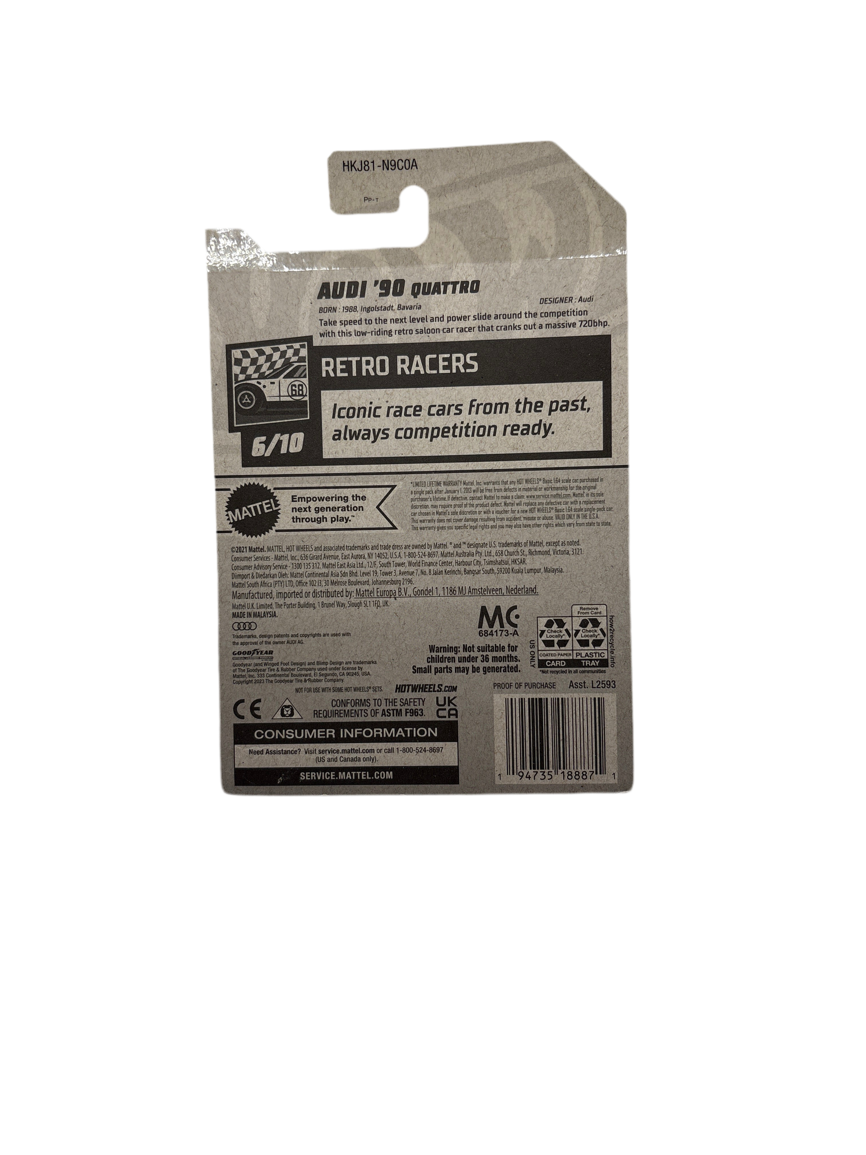 Hot Wheels Audi 90 Quattro Diecast red