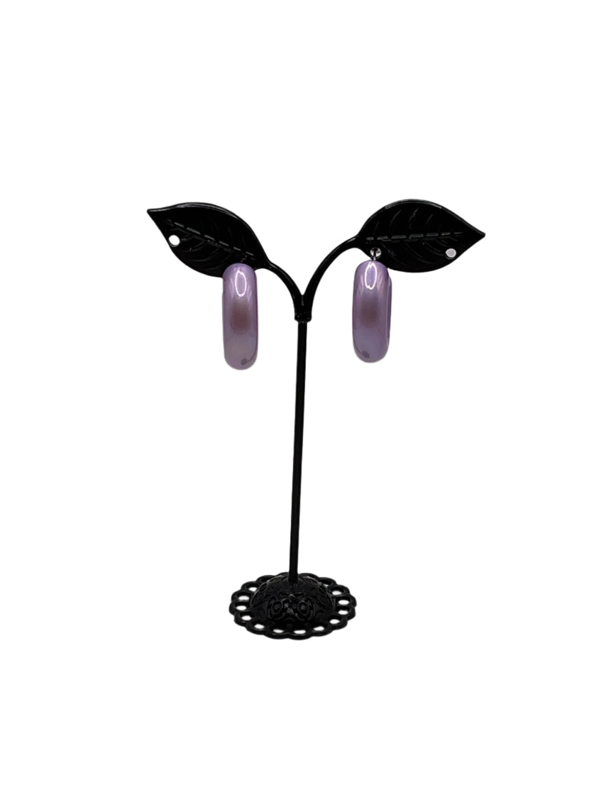 Purple hoop earrings
