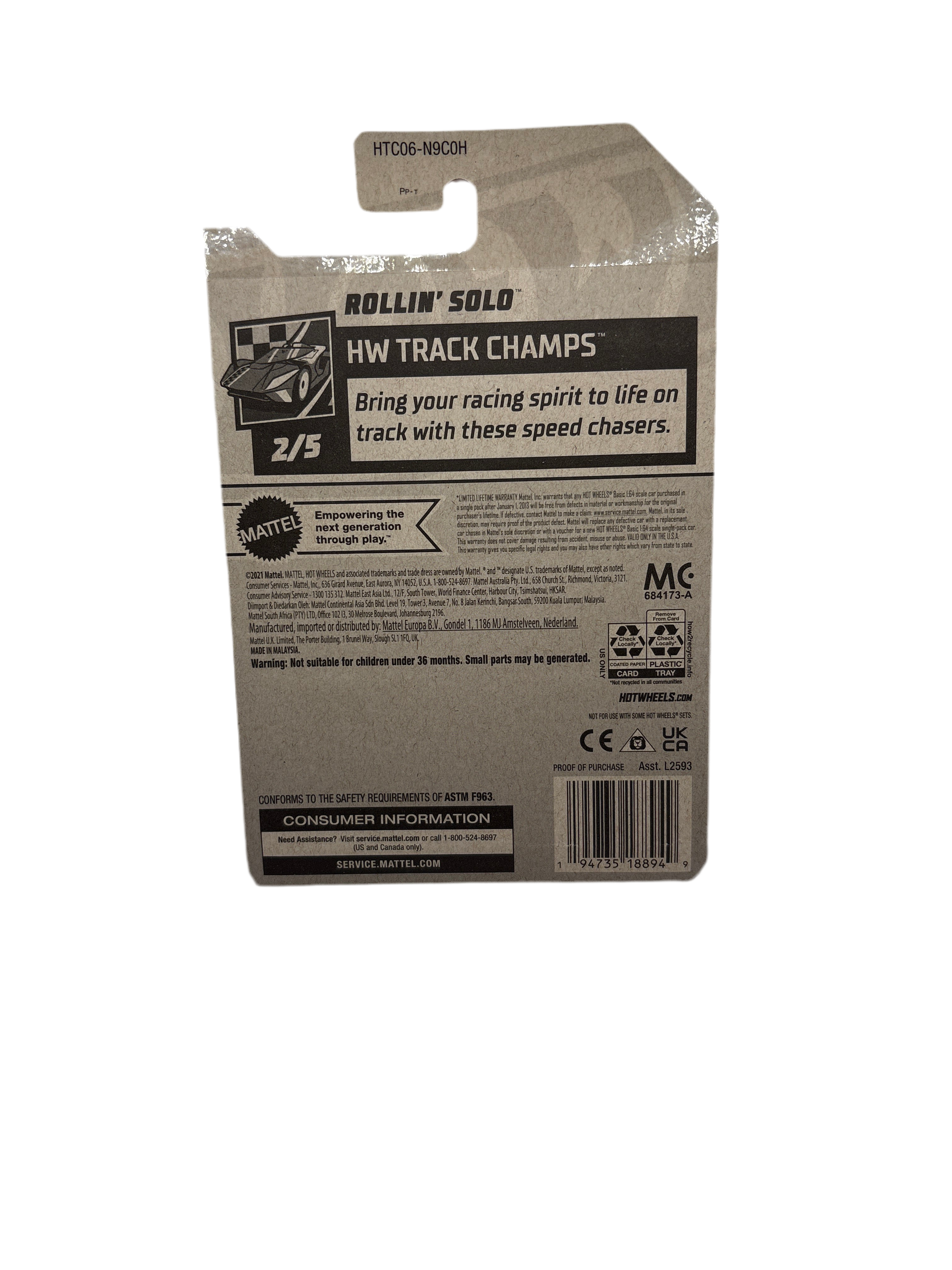 Hot Wheels Rollin Solo Diecast