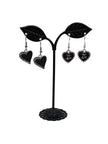Black Heart Earrings 2