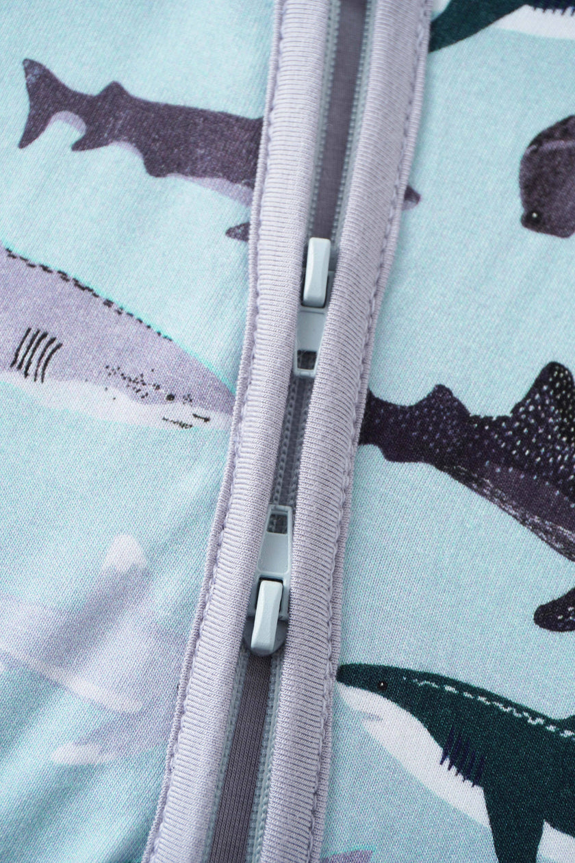 Posh TOT Shark Frenzy Bamboo Shorty Romper