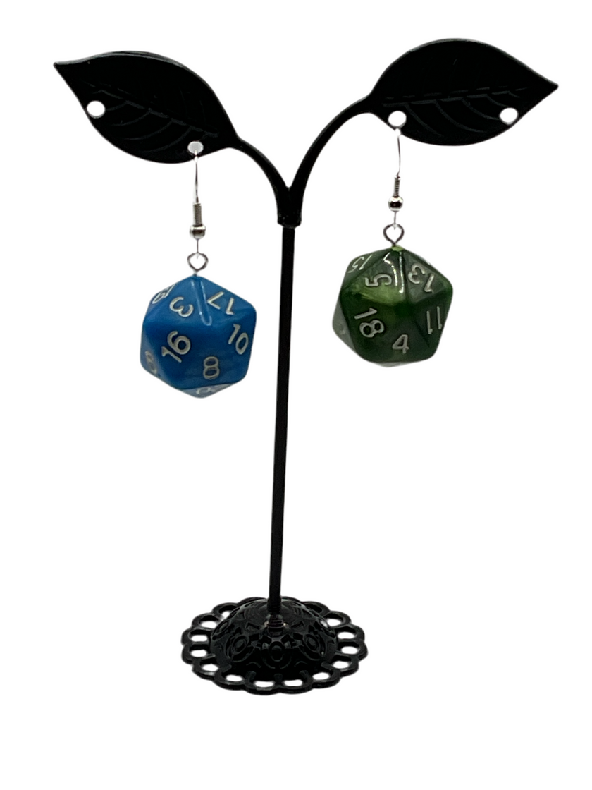 D20  Colorful Dice Earrings