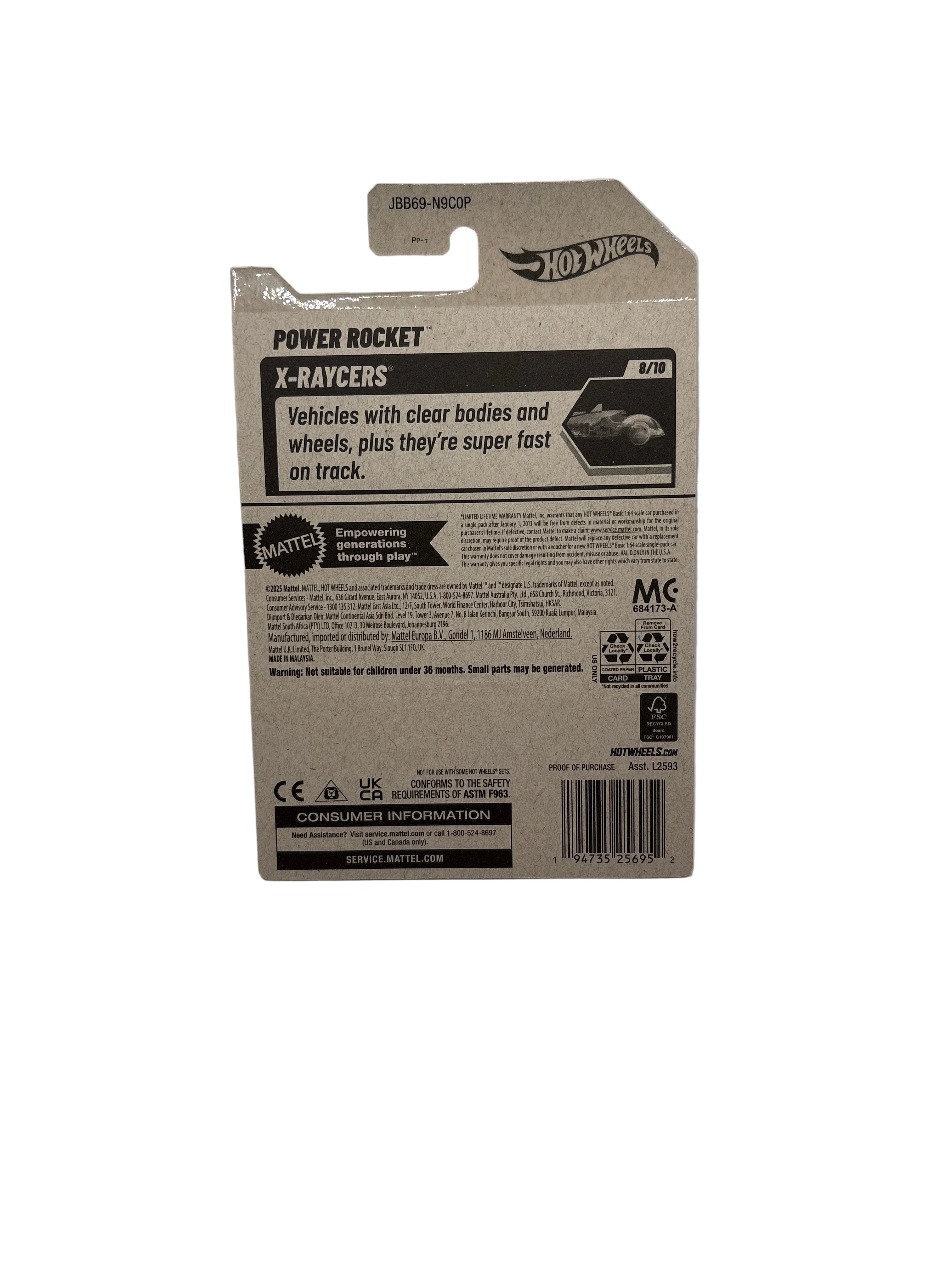 Hot Wheels Power Rocket Diecast pink