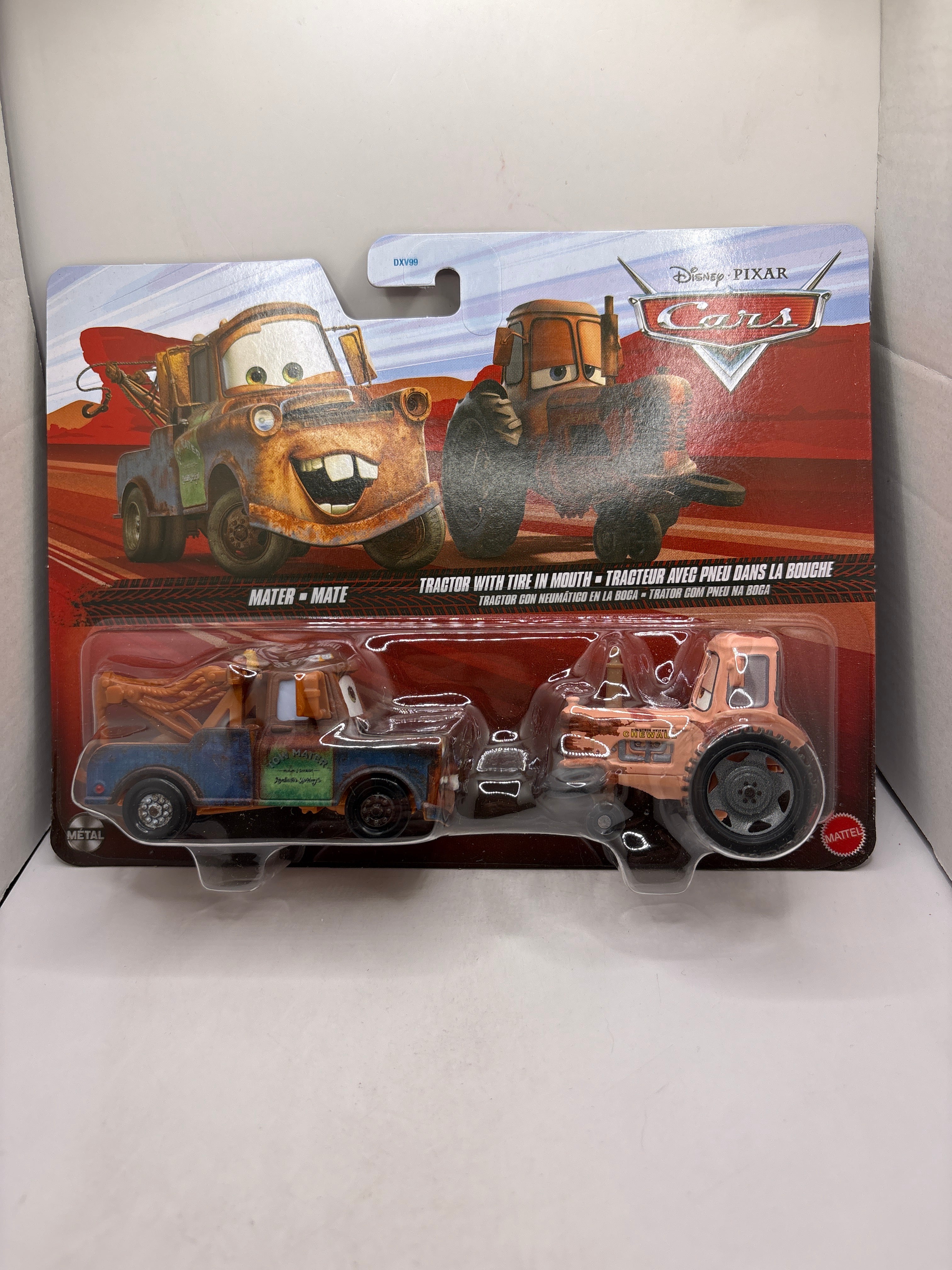 Disney Pixar Cars Mater Tractor With Tire In Mouth Diecast multi color