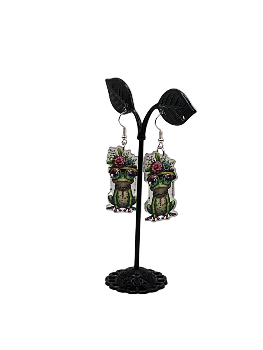 Cartoon Frog Earrings