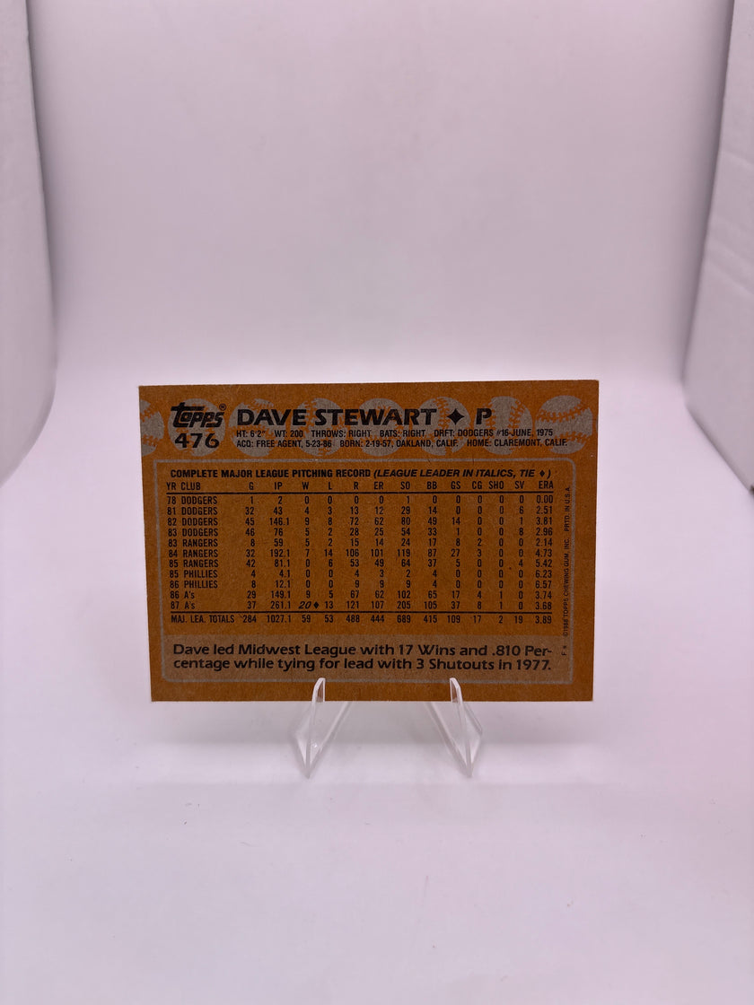 Topps Dave Stewart