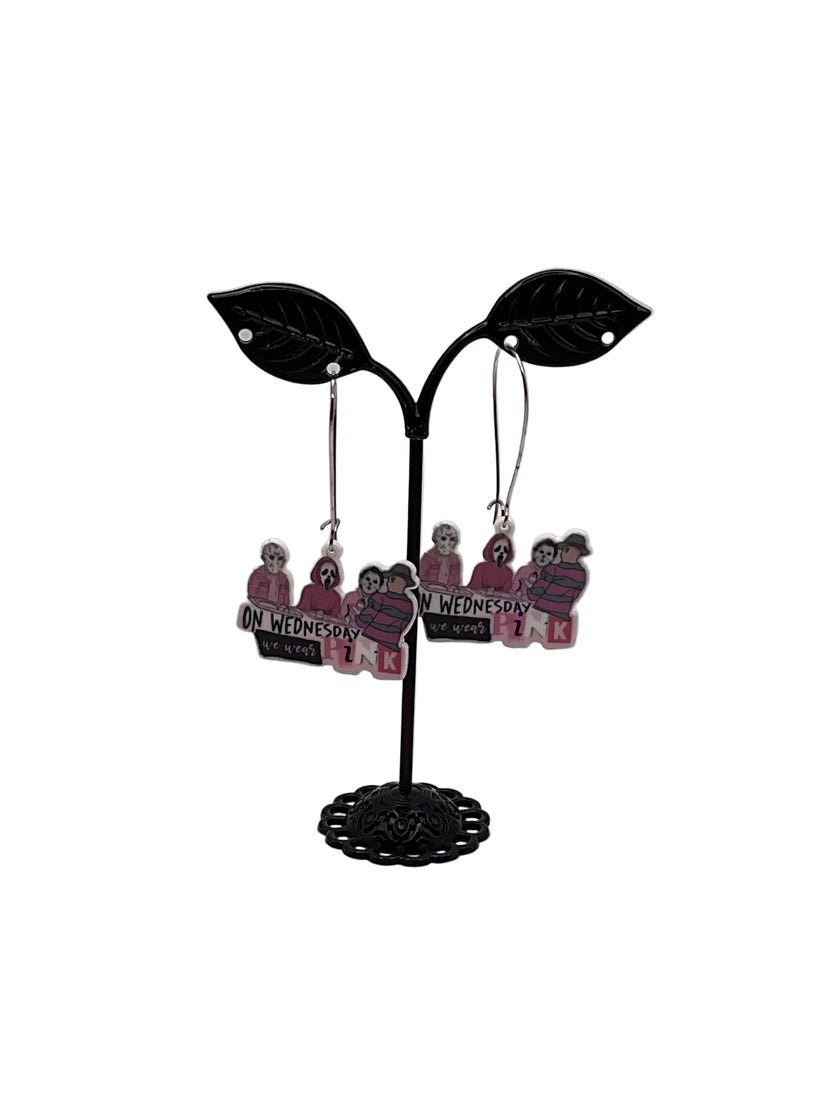 HORROR OCTOBER AWARENESS EARRINGS