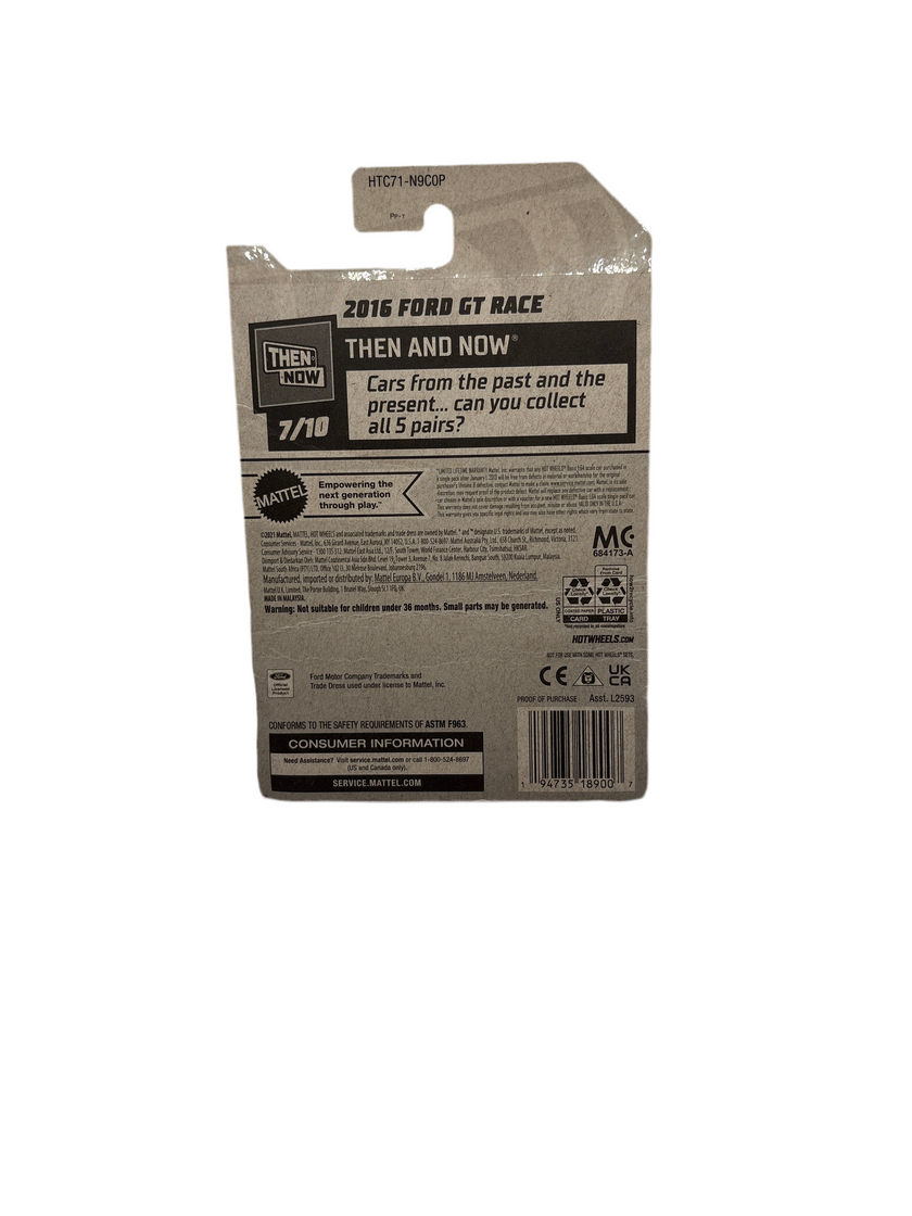 Hot Wheels 2016 Ford GT Race Diecast