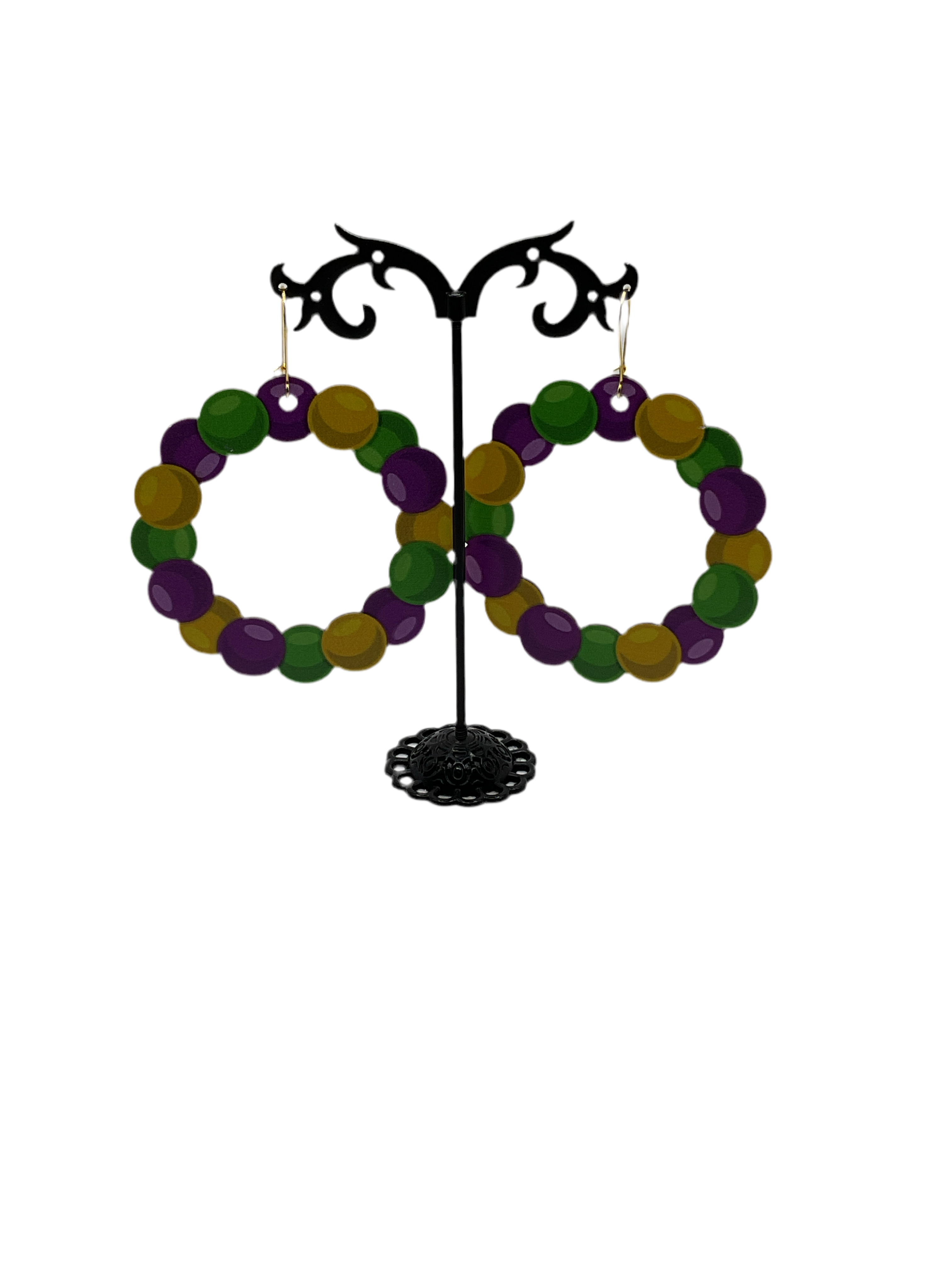 Mardi Gras earrings