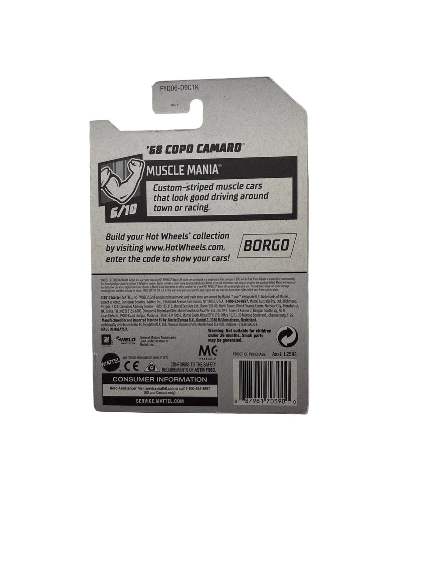 Hot Wheels 68 COPO Camaro Diecast white
