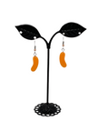 Orange jellybean Earrings