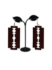 Wooden Razor Blade Earrings