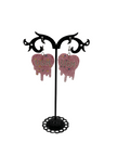 Melting convo heart earrings