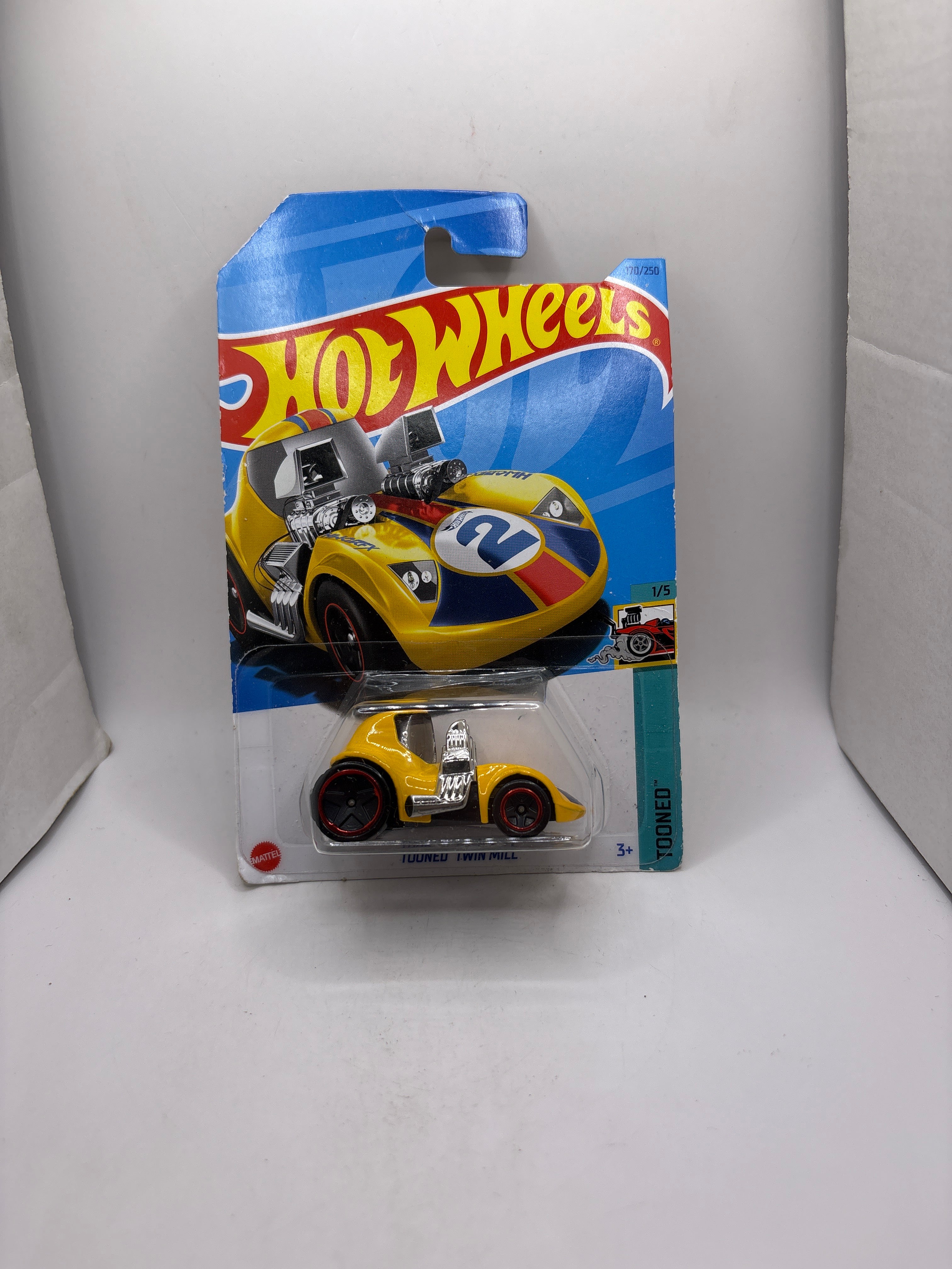 Hot Wheels Tooned Twin Mill Diecast yellow