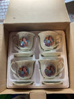 Shirley Temple 4 Cup And Saucer Set