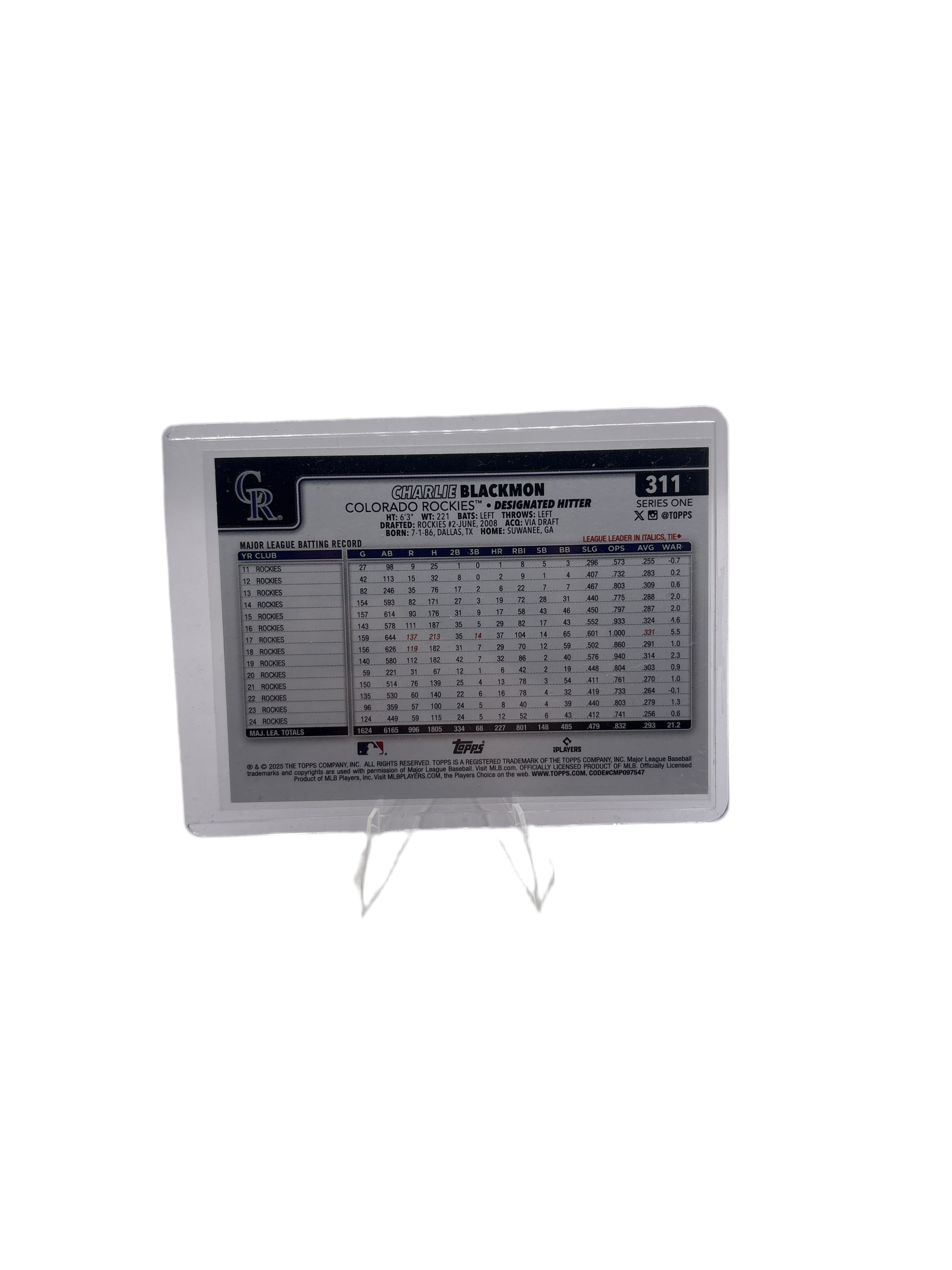 Topps Charlie Blackmon