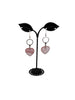 Rose Quartz Heart Earrings