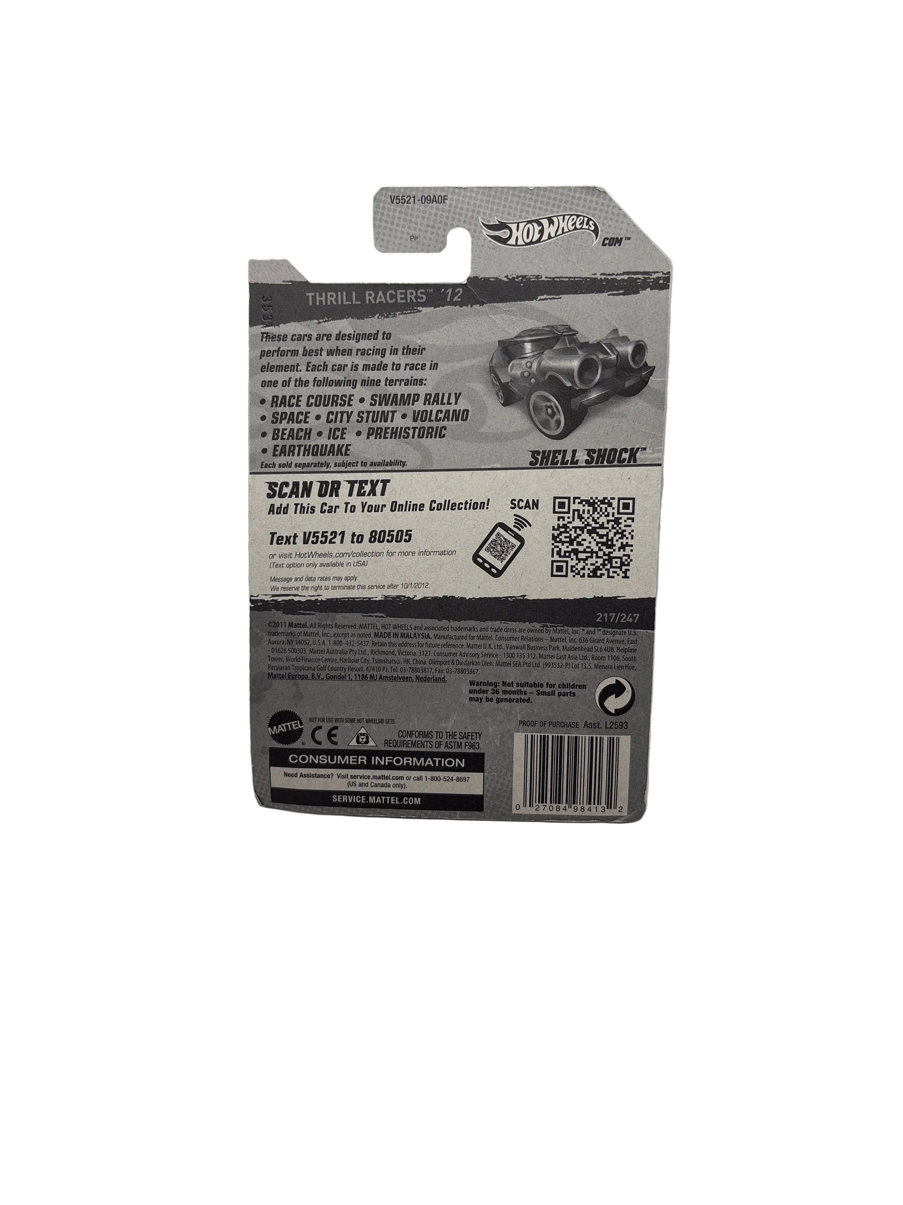 Hot Wheels Shell Shock Diecast