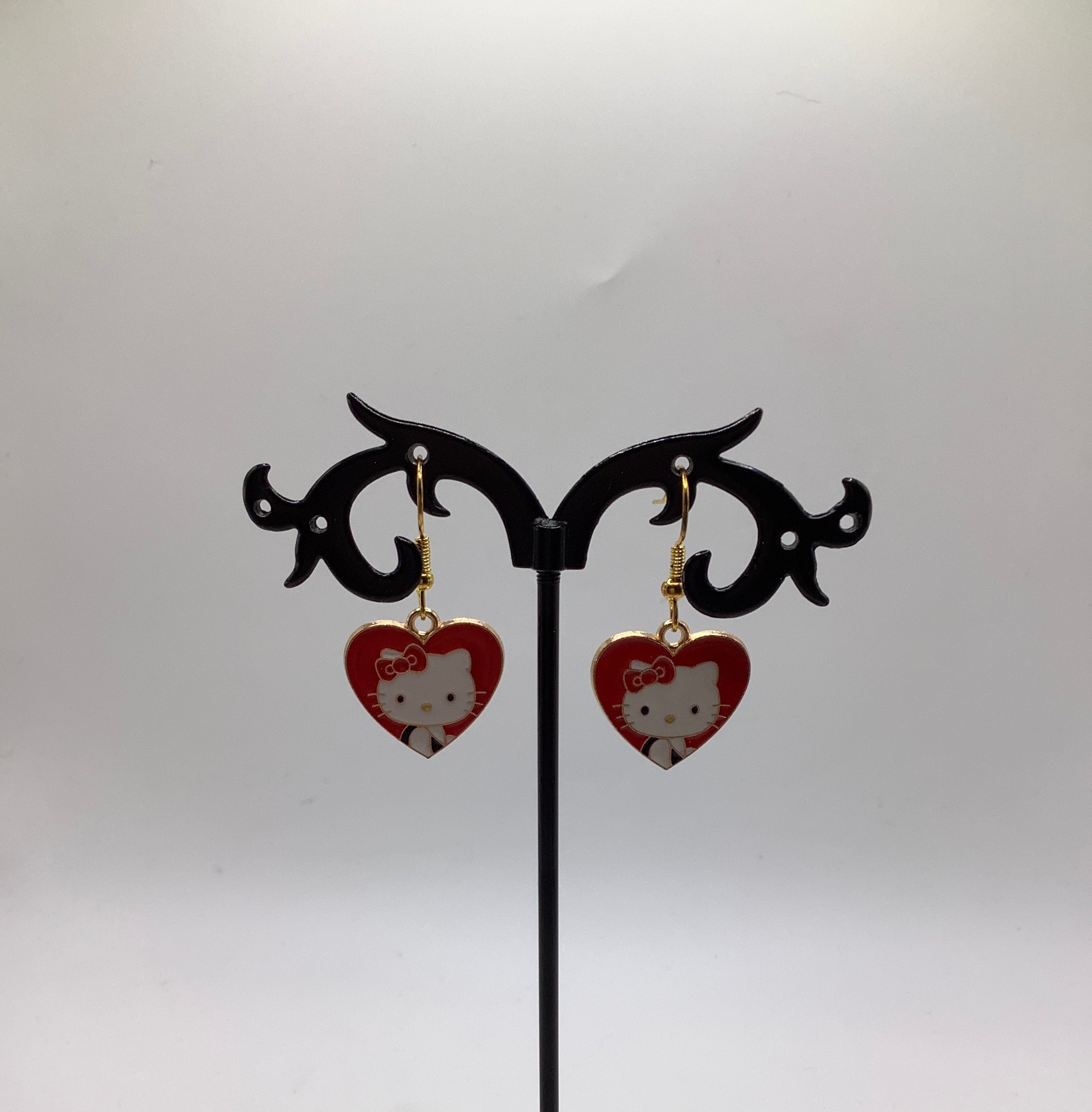 Hello Kitty heart earrings