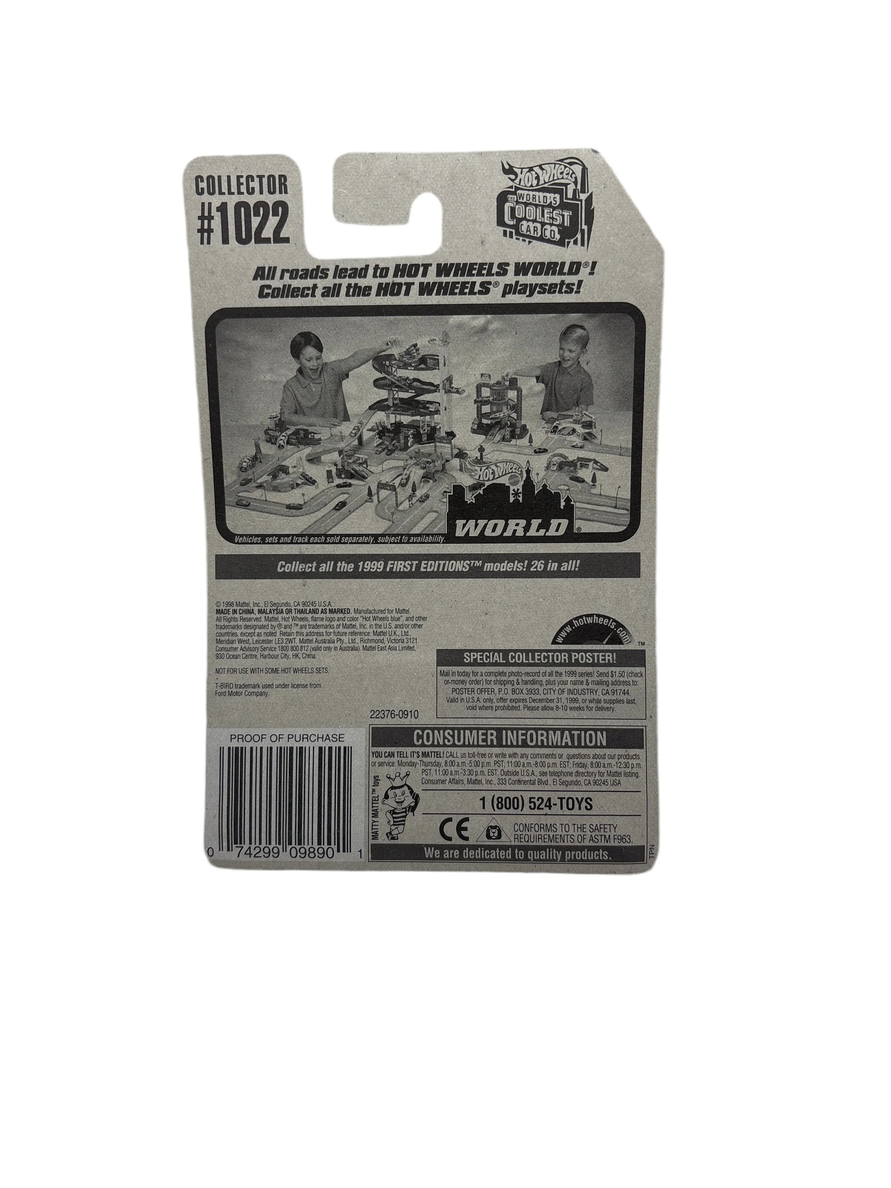 Hot Wheels 63 T-Bird Diecast gold