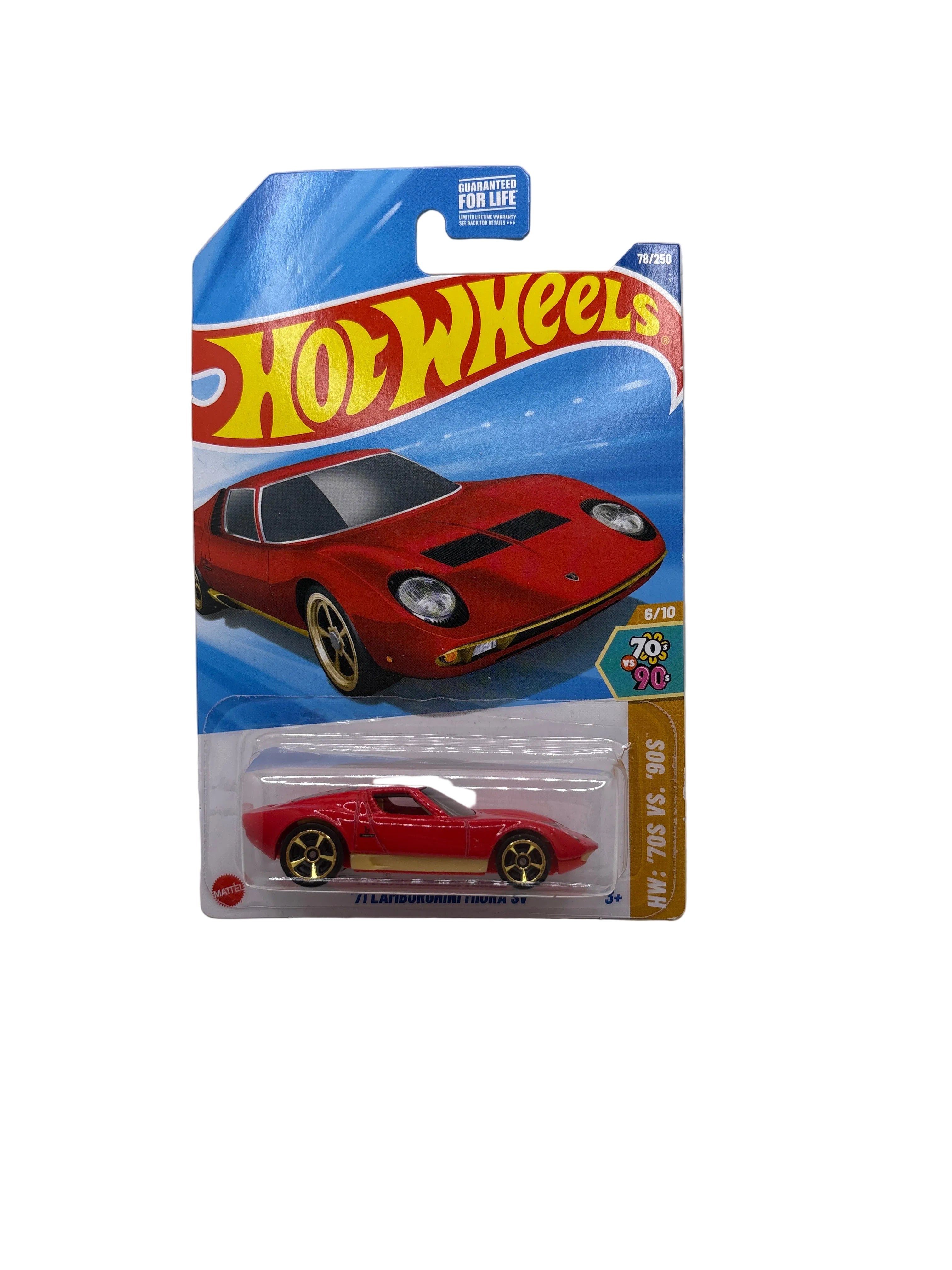 Hot Wheels 71 Lamborghini Miura SV Diecast red