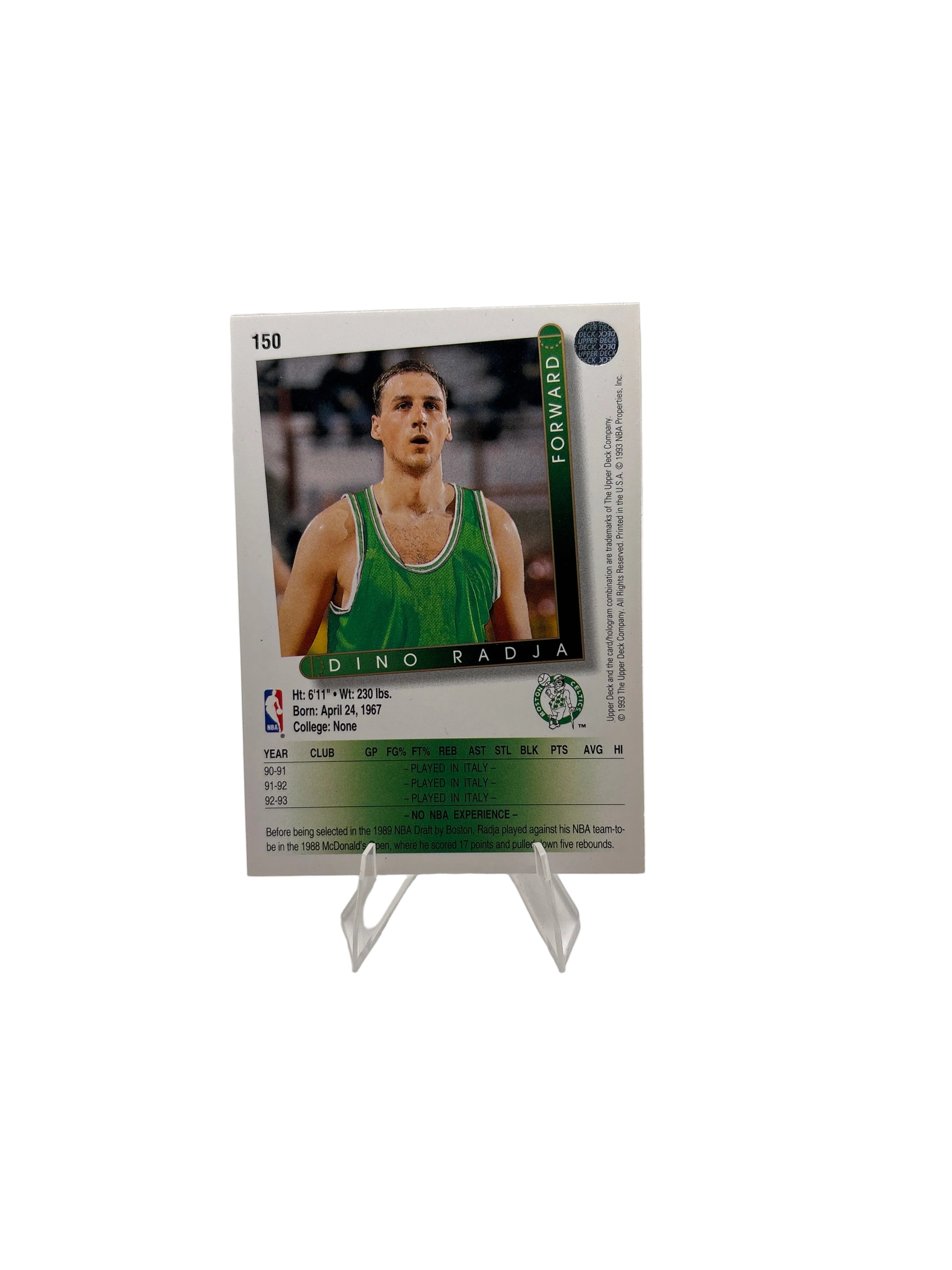 Upper Deck Dino Radja