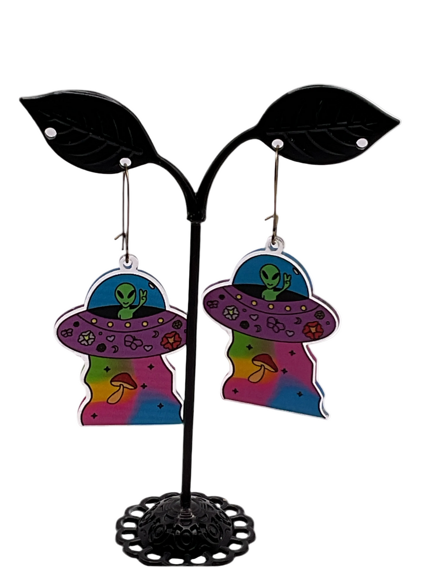 Ufo and Alien Earrings