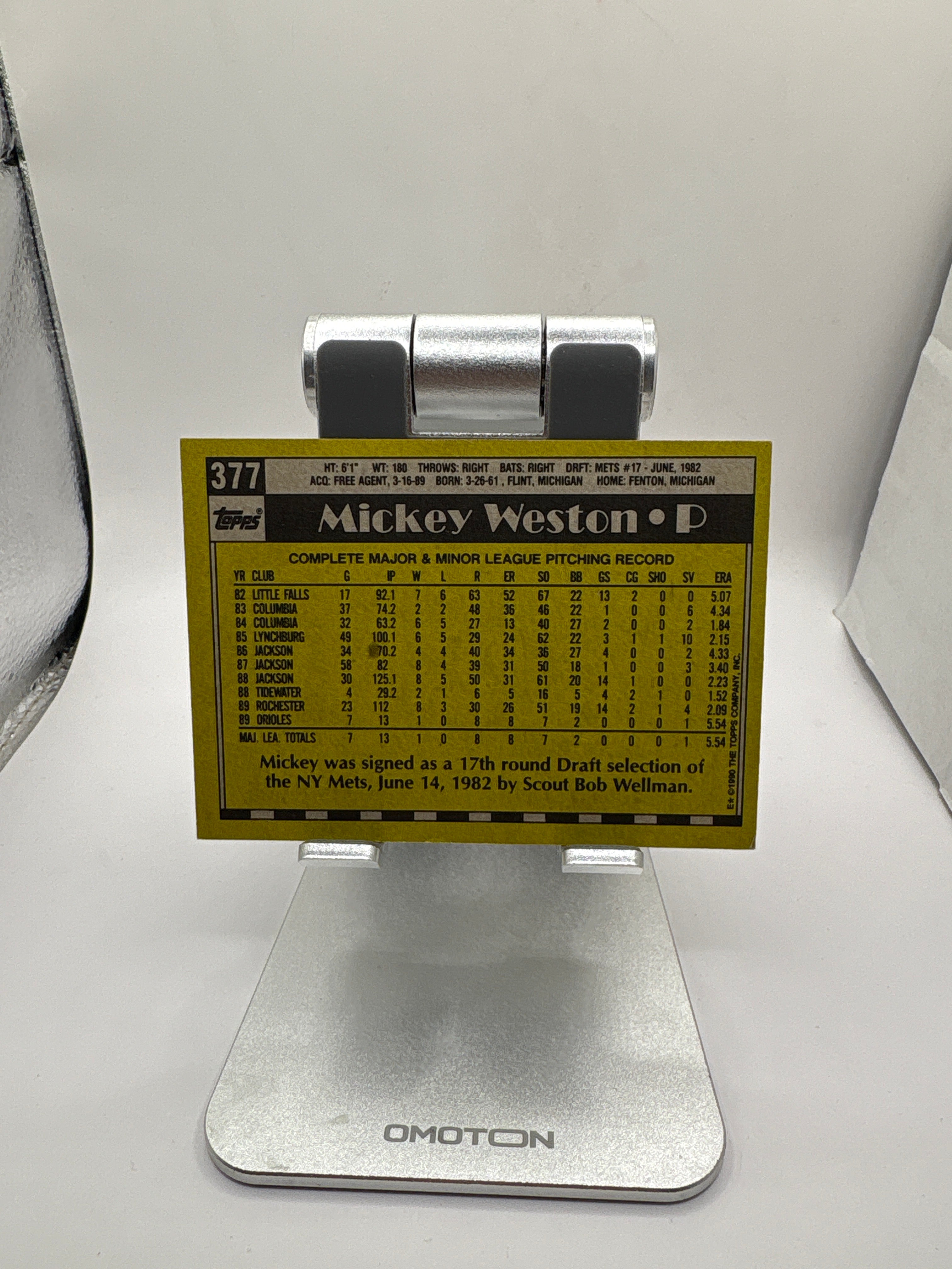 Topps Mickey Weston