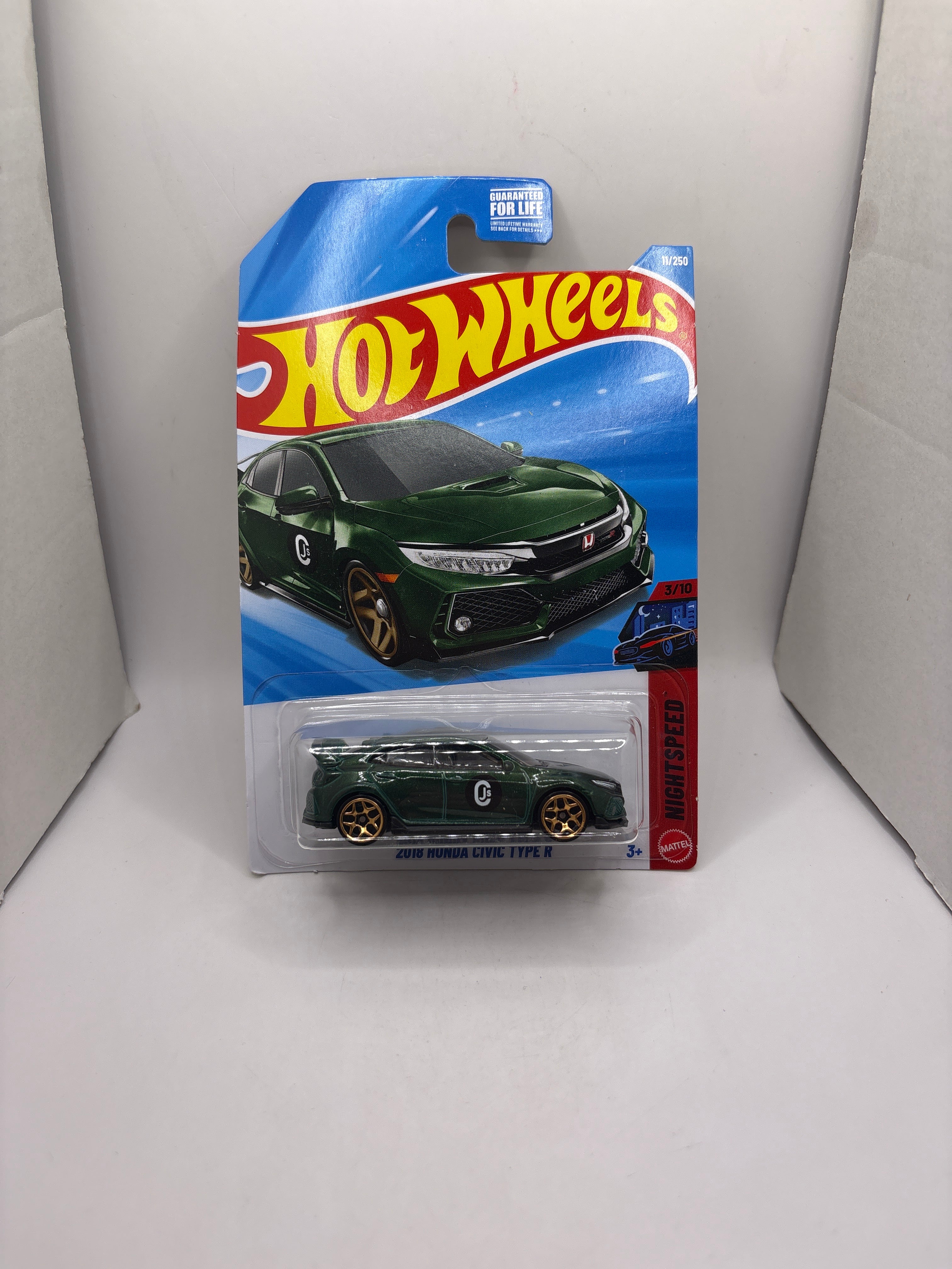 Hot Wheels 2018 Honda Civic Type R Diecast green