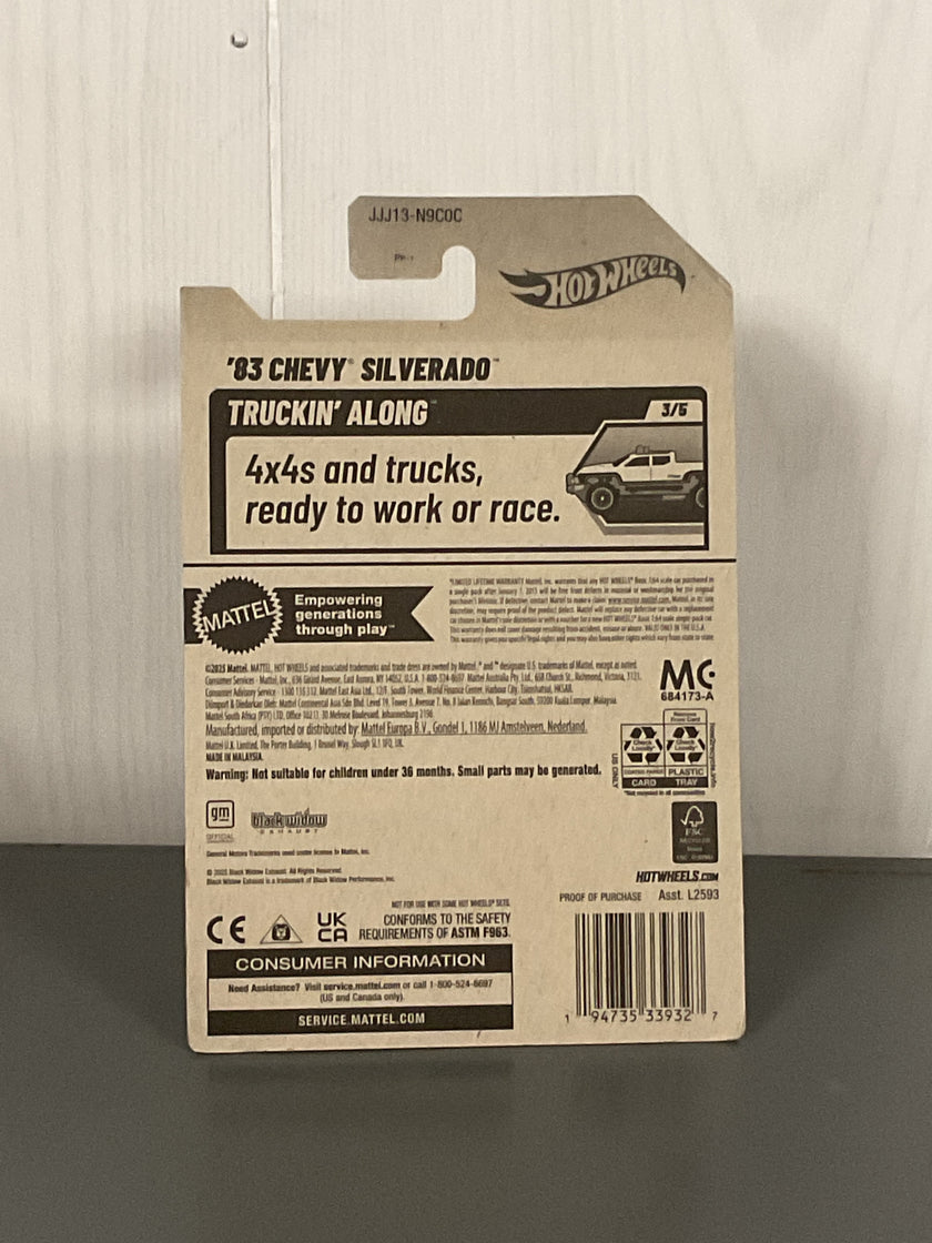 Hot Wheels ‘83 Chevy Silverado Diecast Black