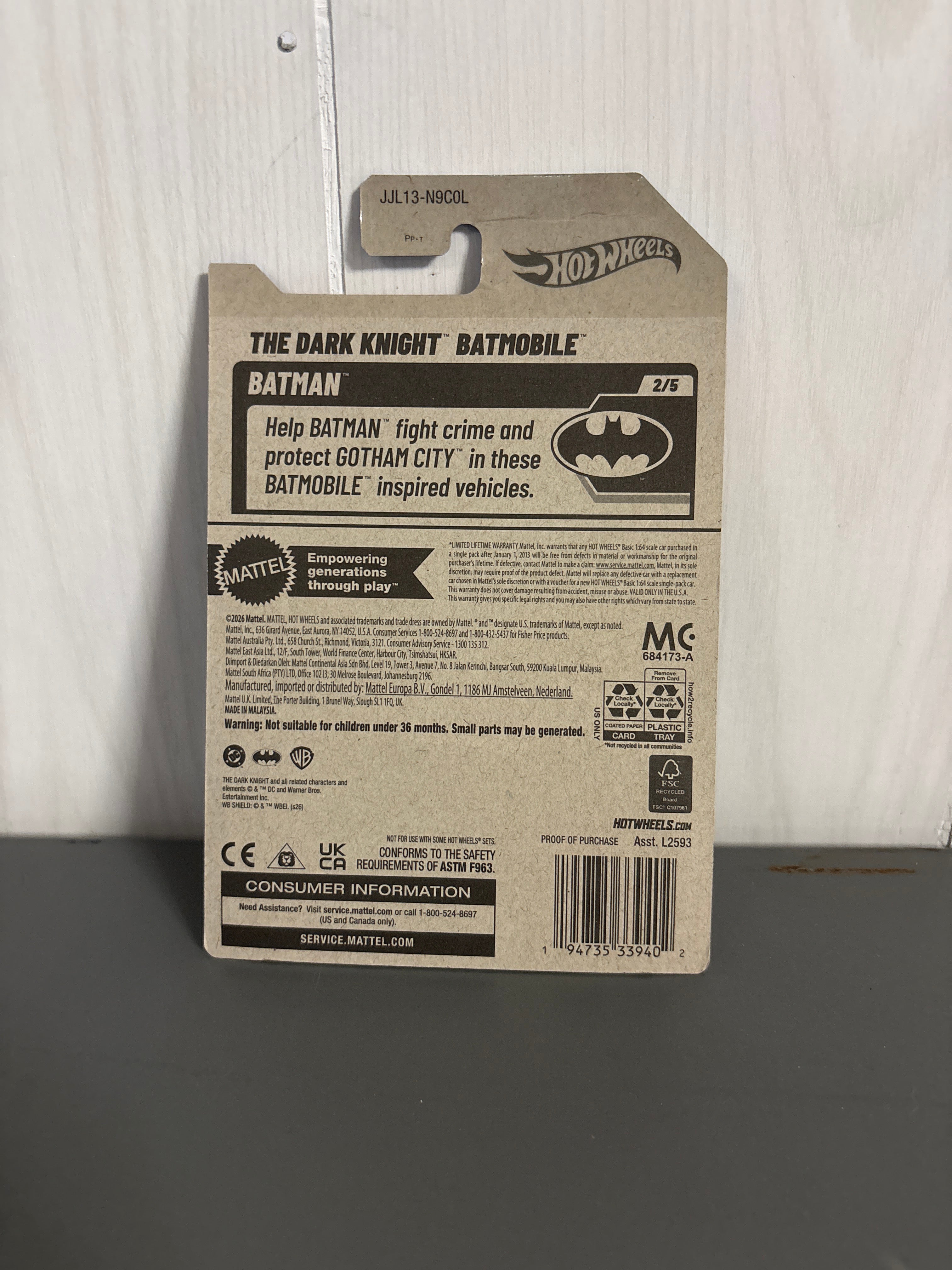 Hot Wheels The Dark Knight Batmobile Diecast