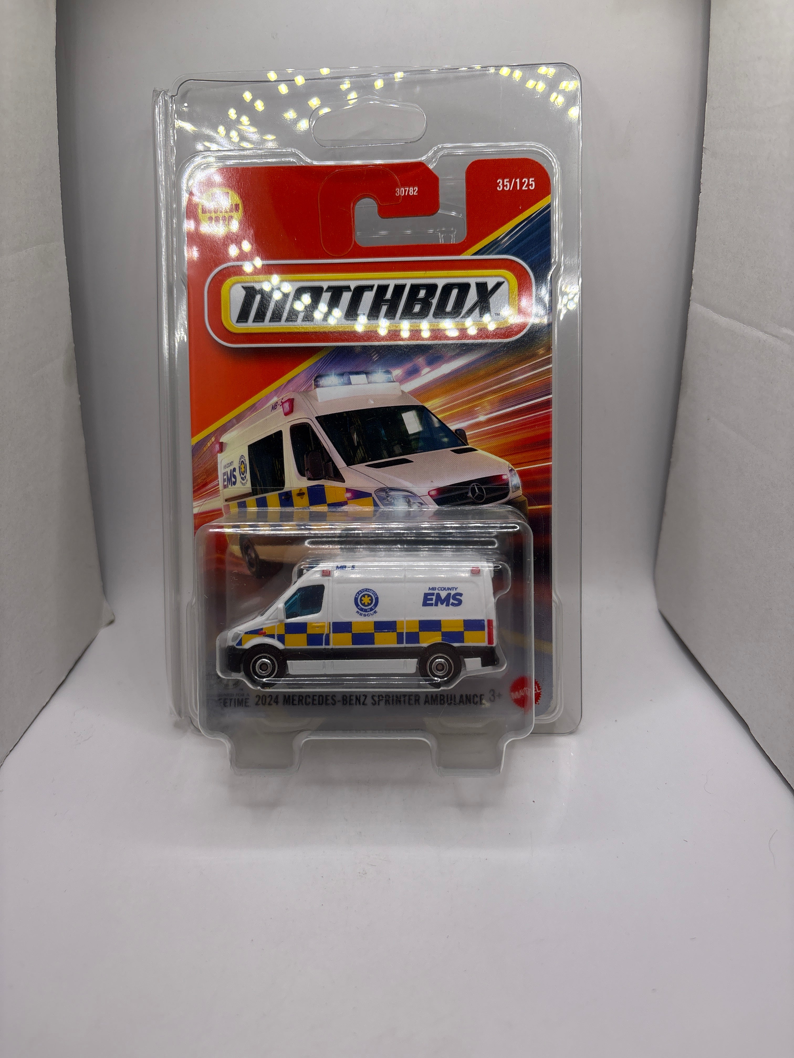 Matchbox 2024 Mercedes-Benz Sprinter Ambulance Diecast white