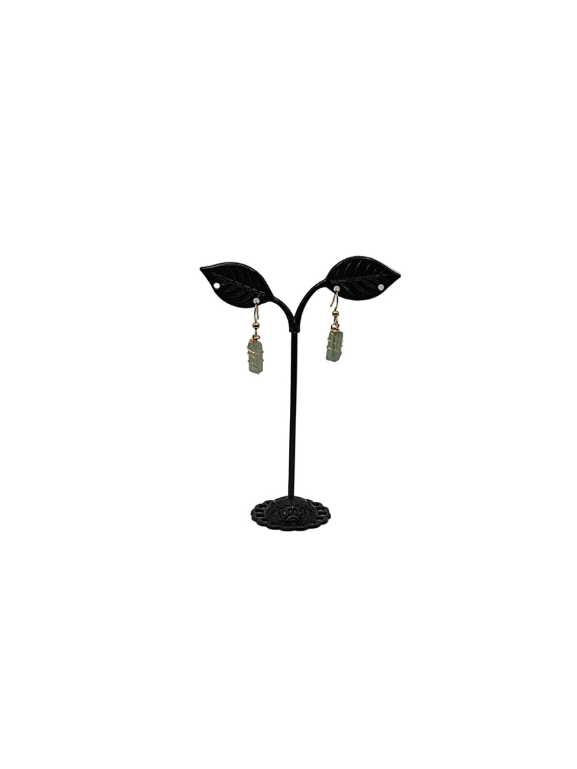 Light Green Gemstone Earrings